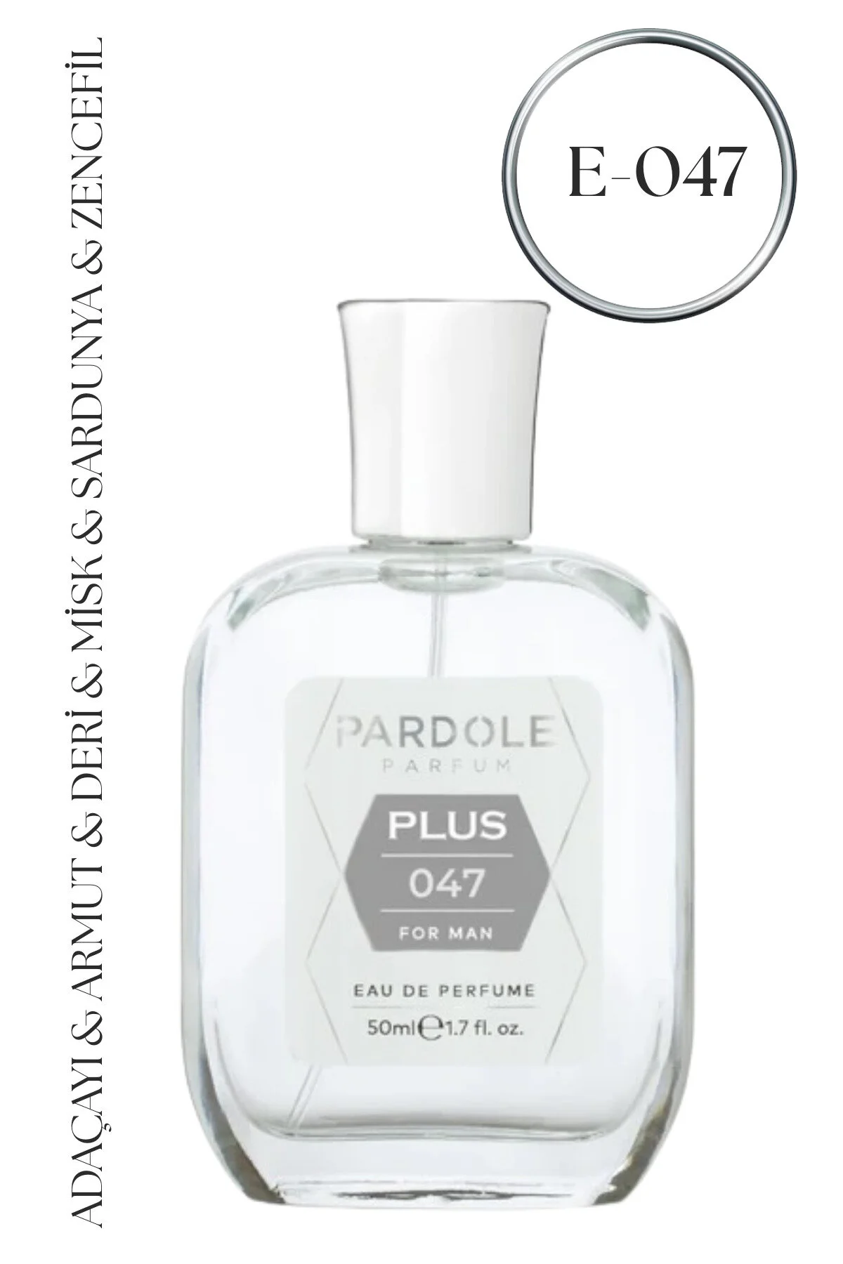 عطر مردانه E 047 میوه معطر 50 میل SAGE گلابی چرم مشک زنجبیل PARDOLE