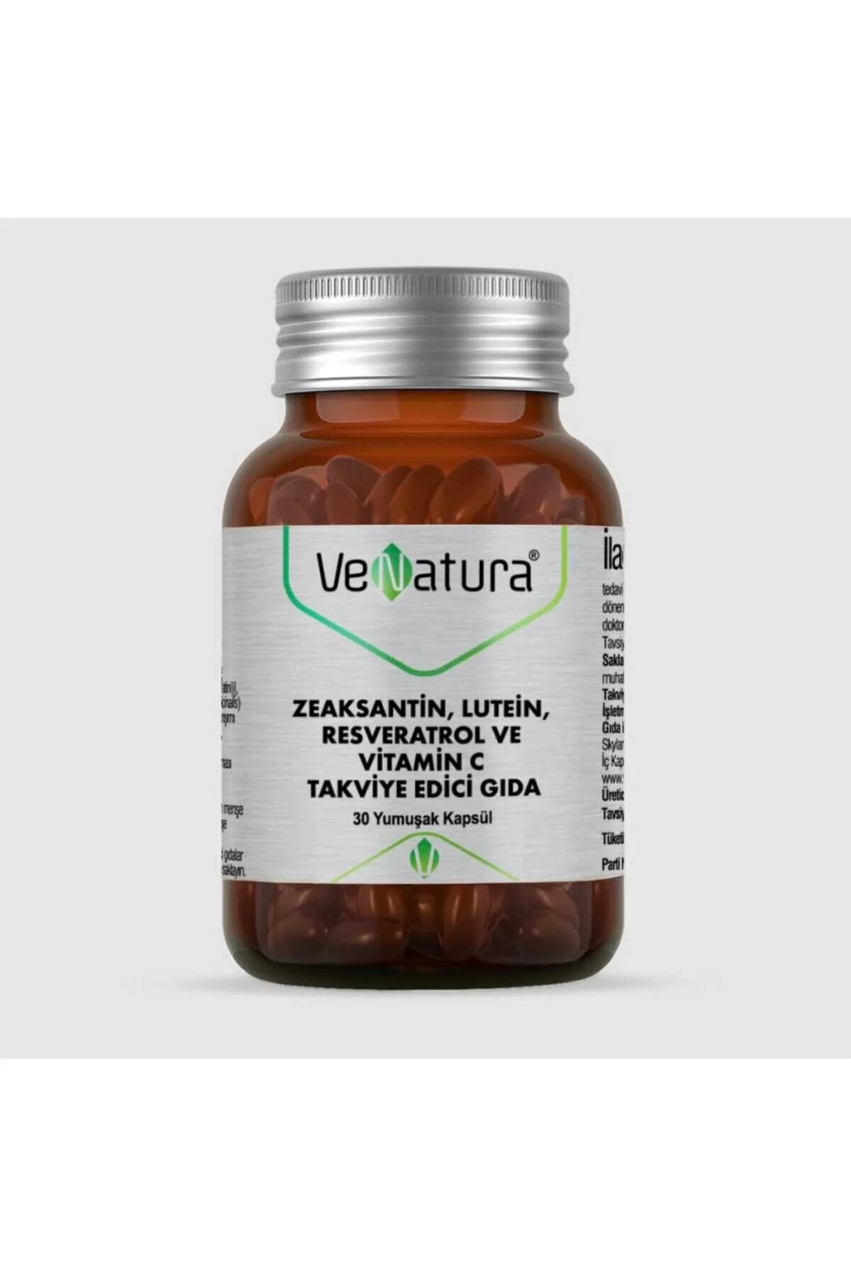 میان وعده سالم ZEAXANTIN LUTEIN RESVERATROL و VITAMIN C تقویت کننده مواد غذایی 30 کپسول نرم Venatura