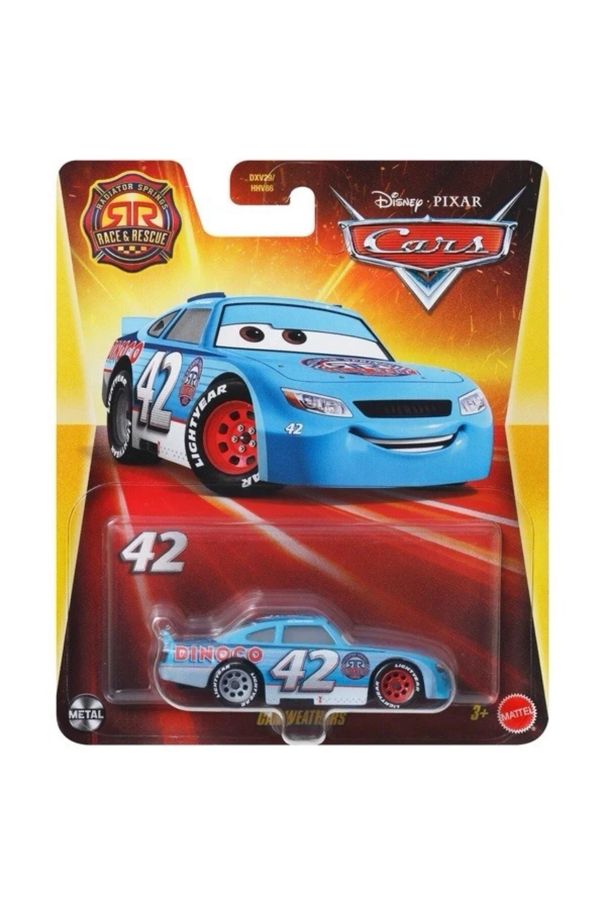 ماشین اسباب بازی DISNEY PIXAR CARS RACE RESCUE DINOCO CAL WEATHERS 2025 GMC از ترکیه HOT WHEELS