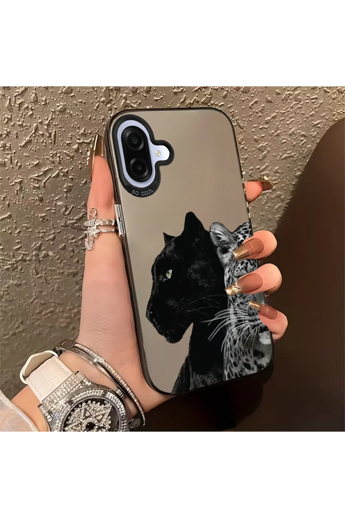 کاور و قاب گوشی لوکس تم SILVER TIGERS سازگار با SAMSUNG GALAXY A07 Caseji