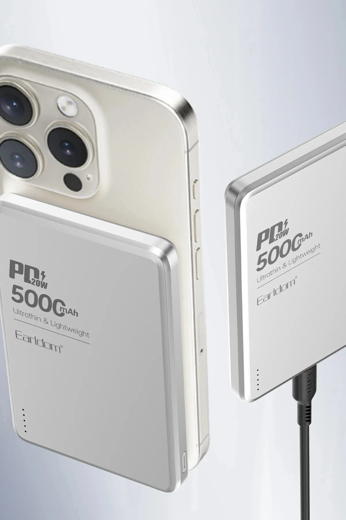 پاوربانک MAGSAFE مغناطیسی شارژ سریع بی سیم باتری 5000 میلی آمپر ساعتی 15 وات و خروجی 20 نوع C اورجینال Sphone