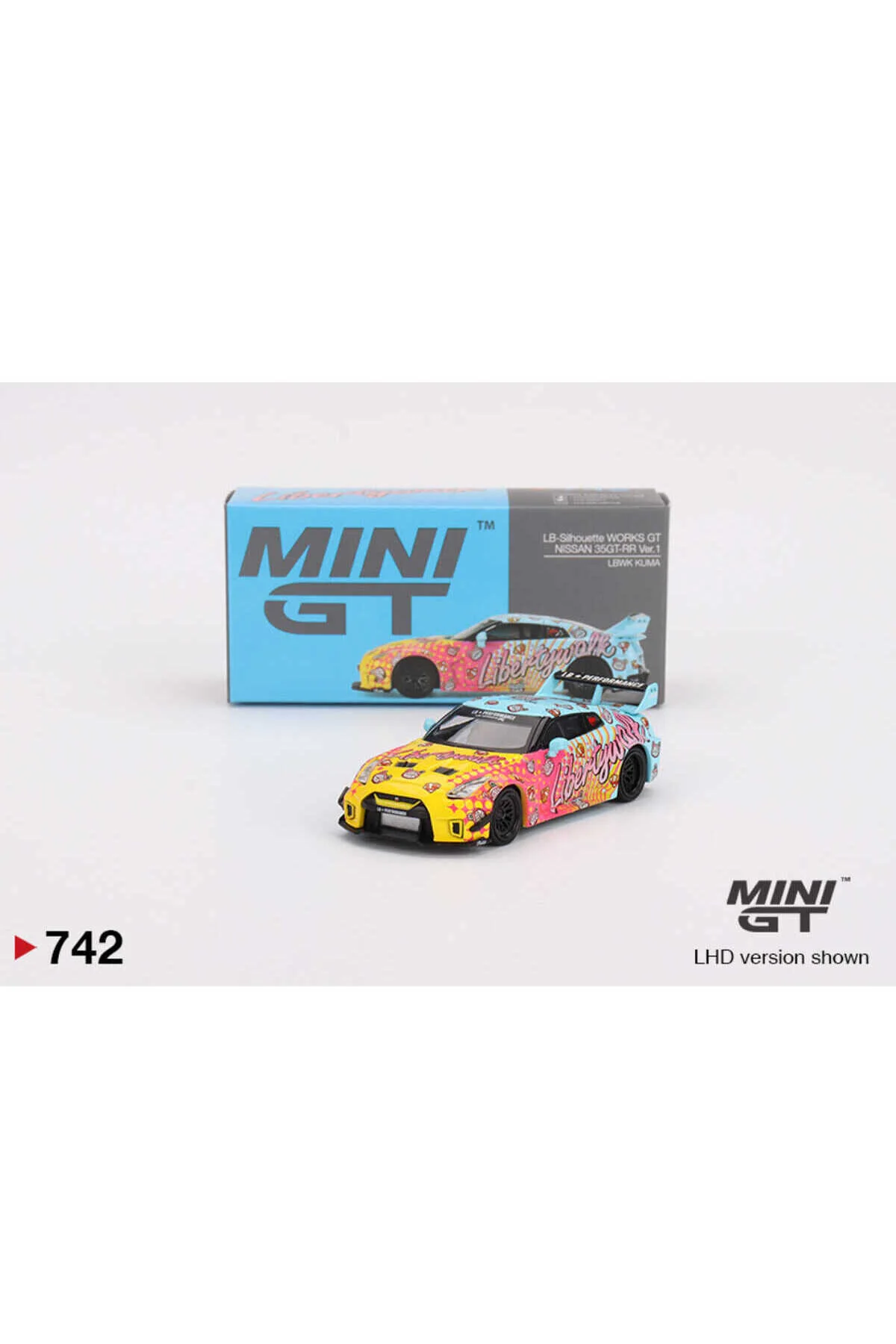 مدل خودرو 1 64 LB SILHOUETTE WORKS GT NISSAN 35GT RR نسخه LBWK KUMA اورجینال mini gt