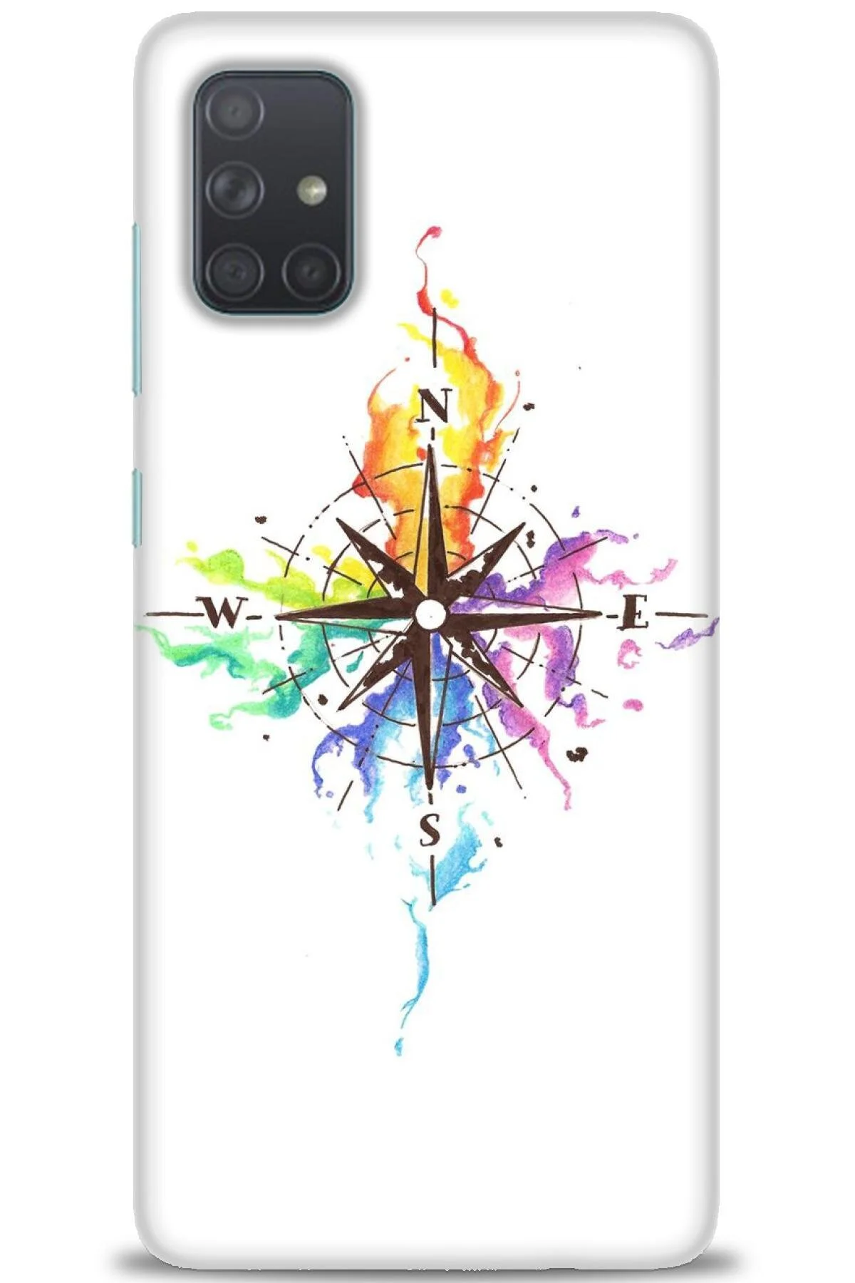 کاور و قاب چاپی HD SAMSUNG GALAXY A71 + محافظ صفحه نمایش با پوشش کامل نانو سرامیکی 88 Rulet Aksesuar