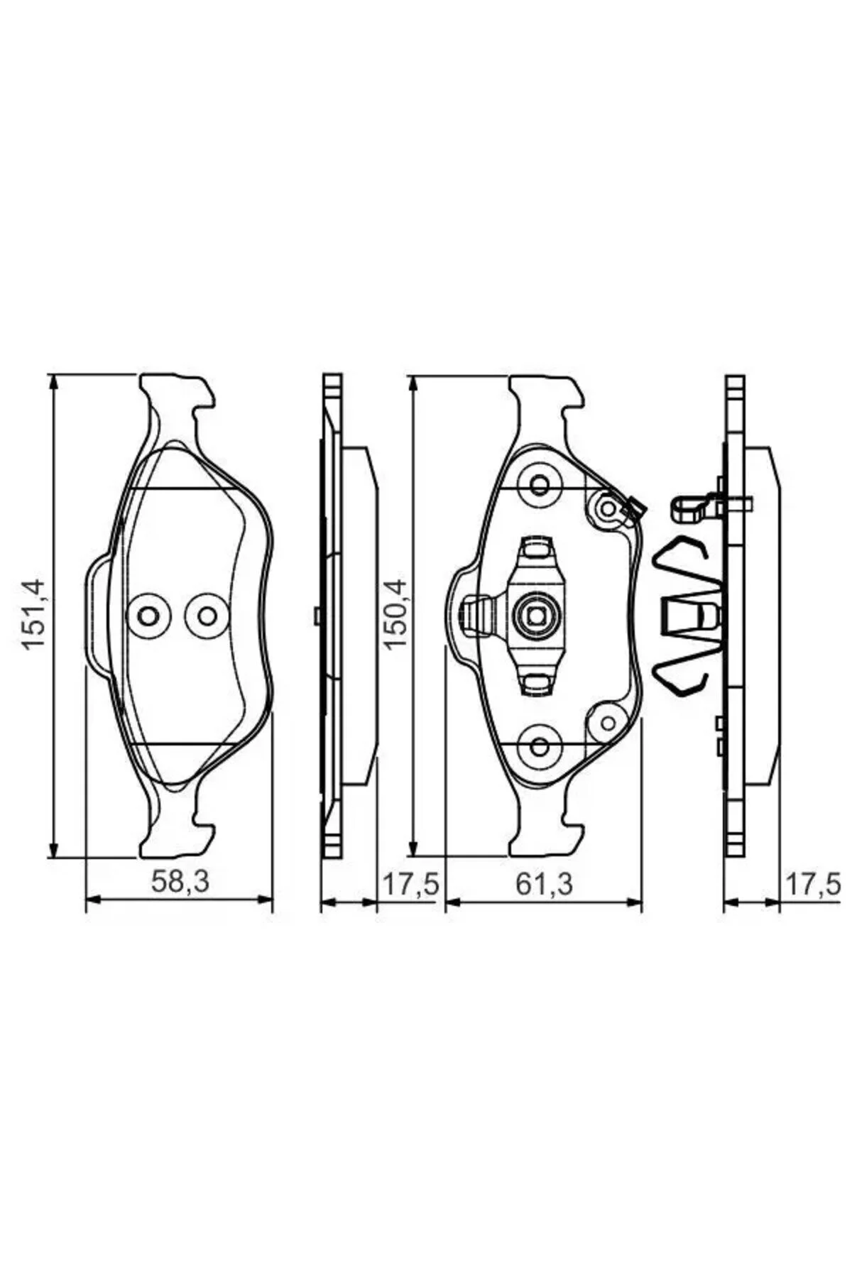 لنت ترمز 0986494101 جلو اورجینال Bosch