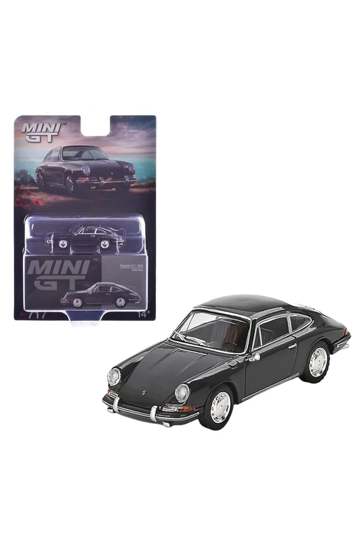 مدل خودرو 1 64 پورشه 911 خاکستری SLATE 1964 اورجینال mini gt