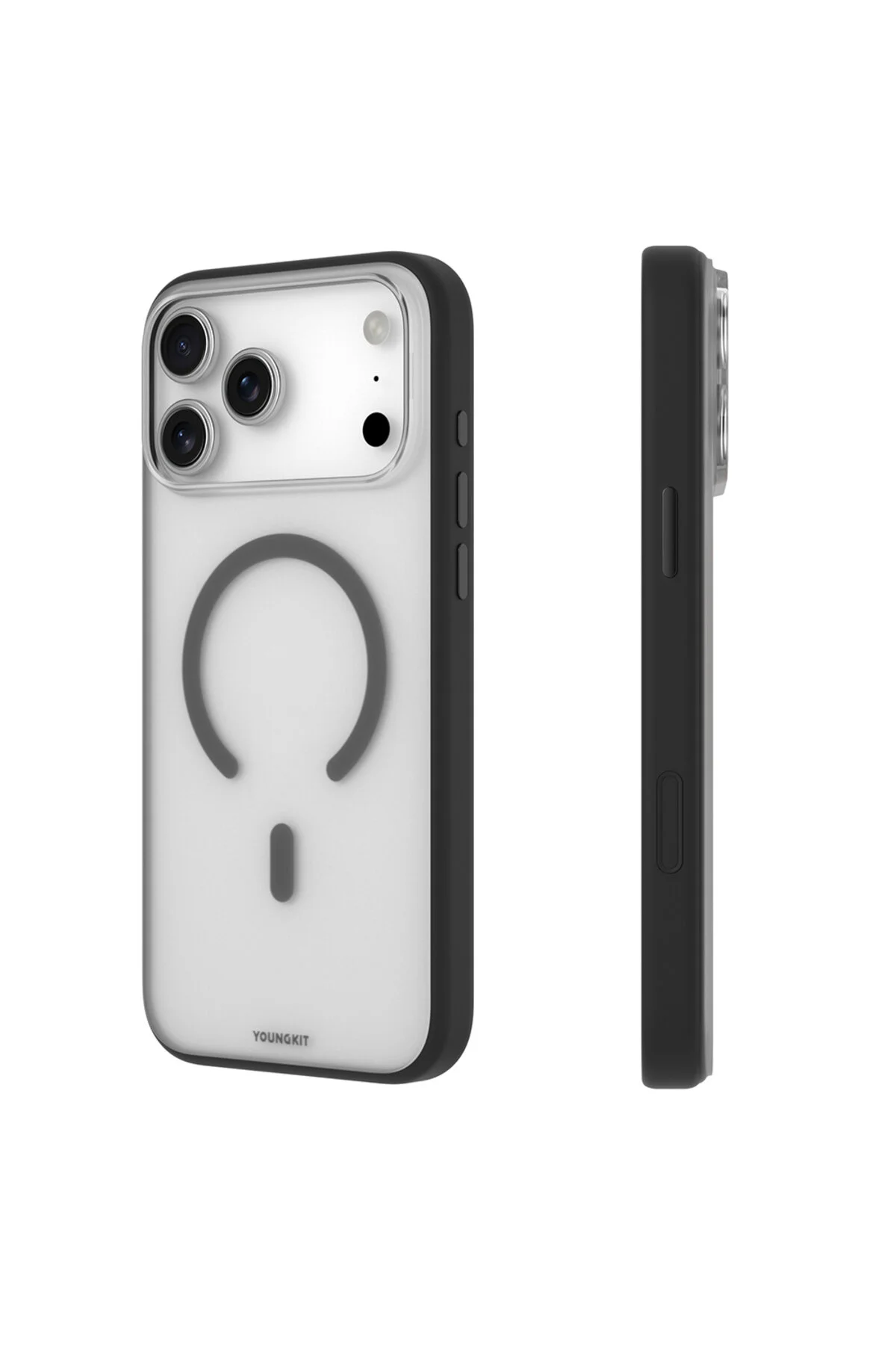 کاور و قاب سری CLEAR CASE COMPATIBLE IPHONE 17 PRO MAX با ویژگی شارژ M SAFE مشکی Youngkit