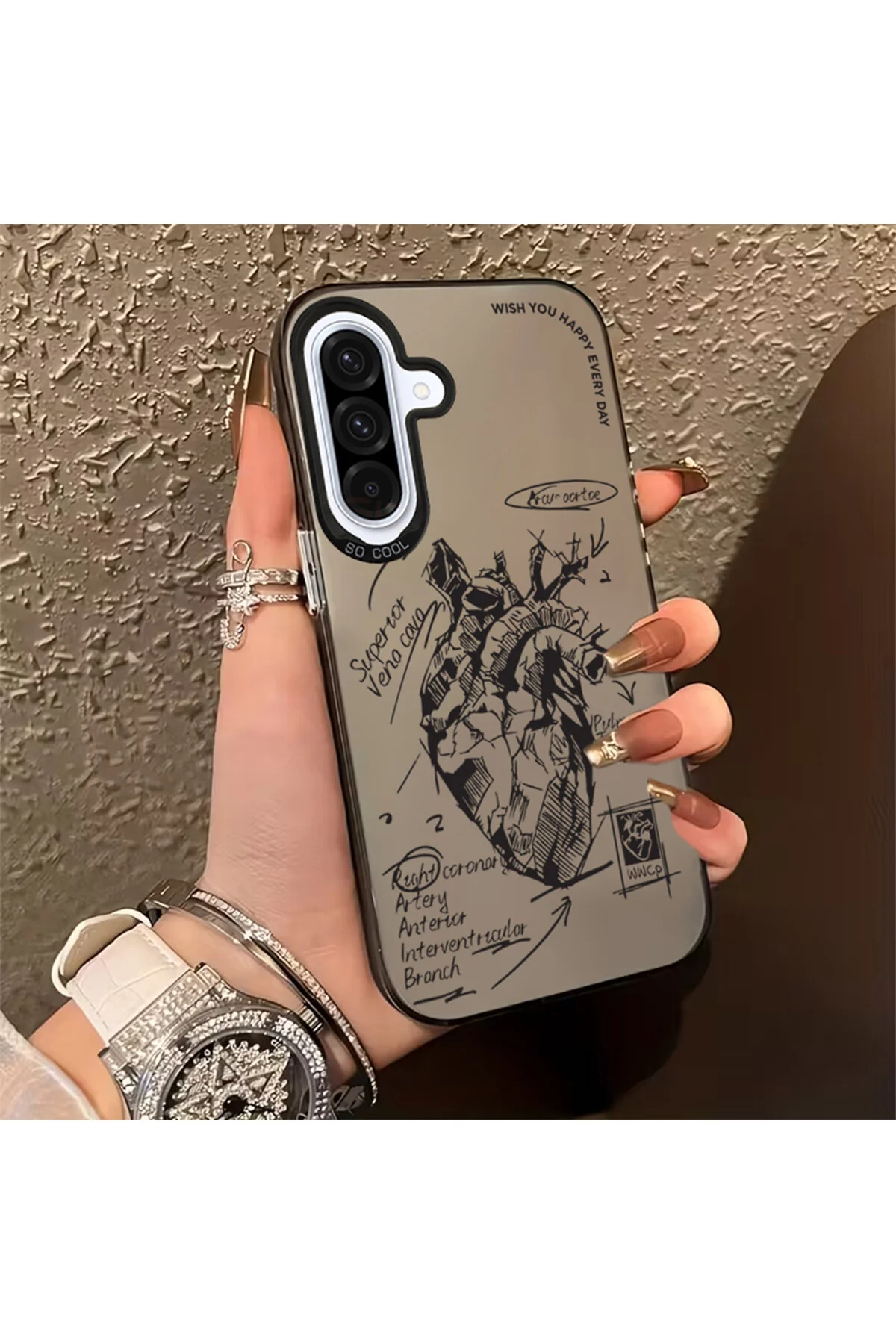 کاور و قاب گوشی لوکس مدل آناتومیک قلب سازگار با SAMSUNG GALAXY A36 A56 Caseji