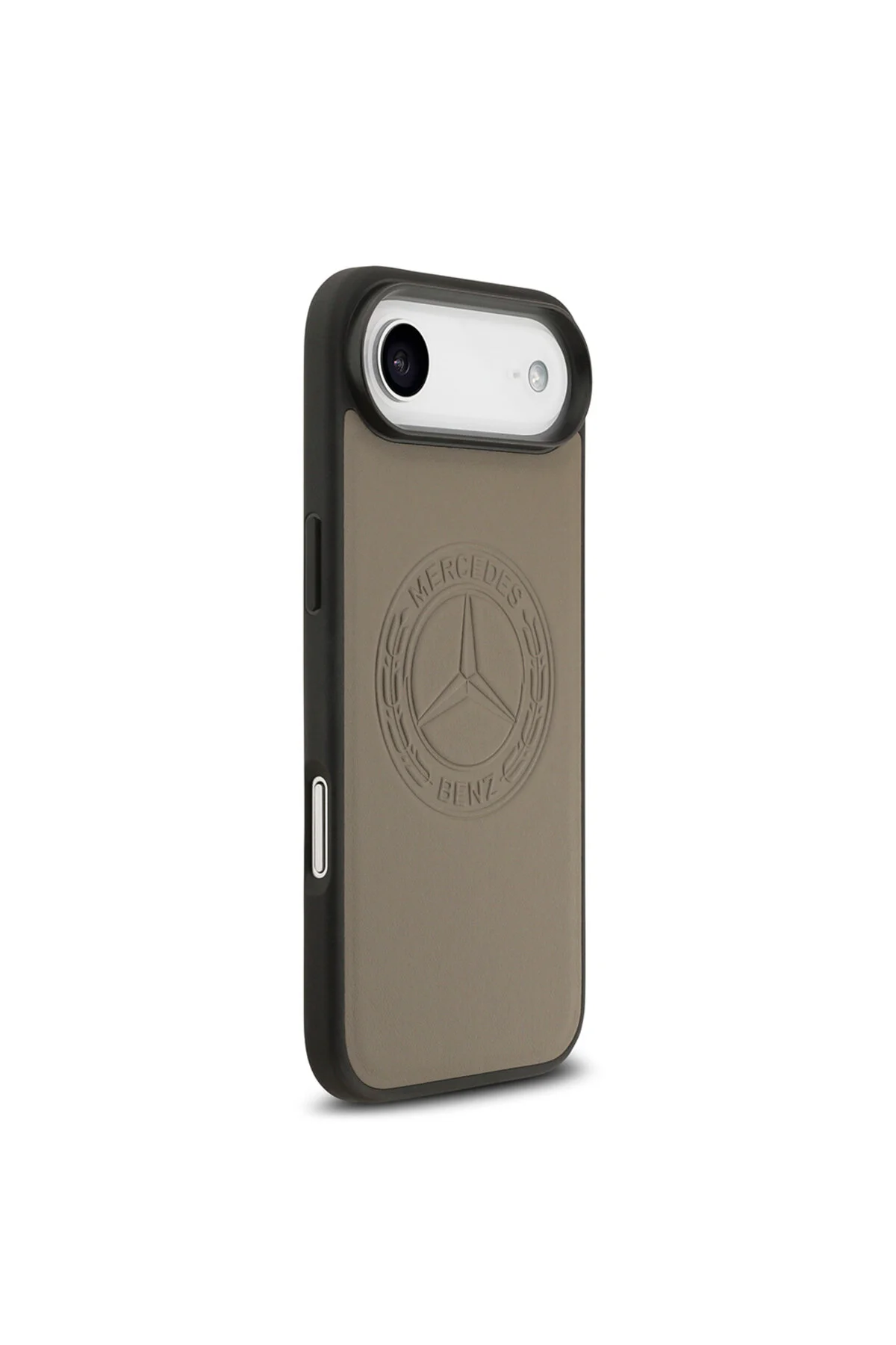 کاور و قاب سازگار با IPHONE 17 AIR دارای مجوز M SAFE چرم اصل نوستالژیک طرح قهوه ای Mercedes Benz
