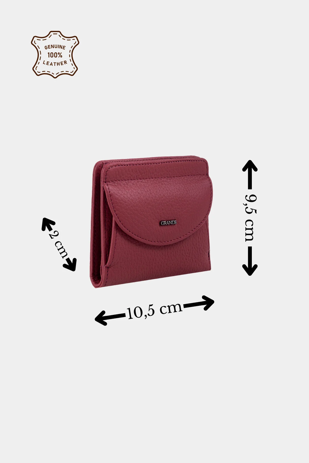 کیف پول 2833 زنانه مینی الگانس چرم طبیعی CLARET RED Grande