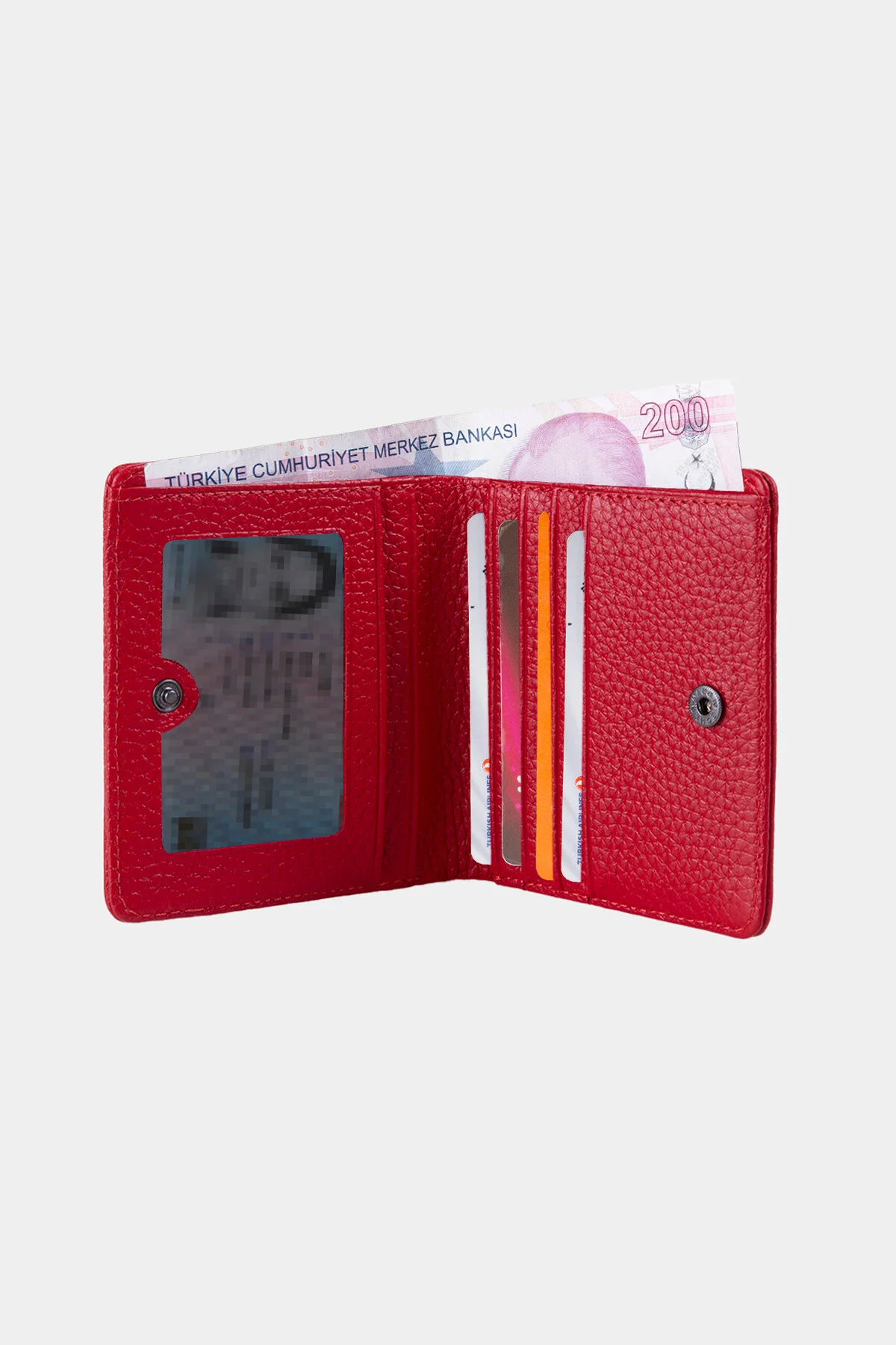 کیف پول زنانه مینی 2833 چرم طبیعی الگانس قرمز Grande