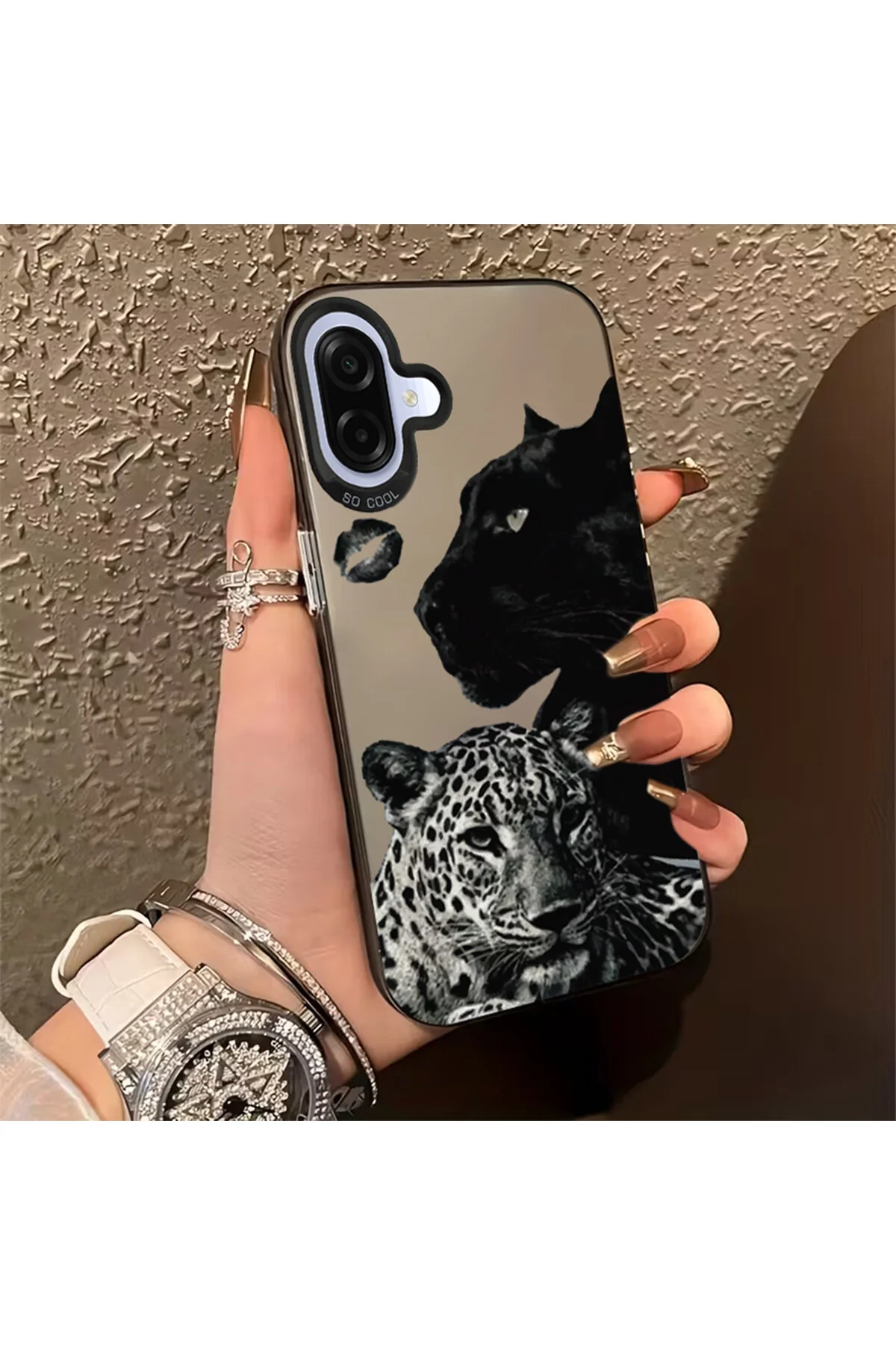 کاور و قاب گوشی لوکس SILVER TIGERS LIP THEME سازگار با SAMSUNG GALAXY A07 Caseji