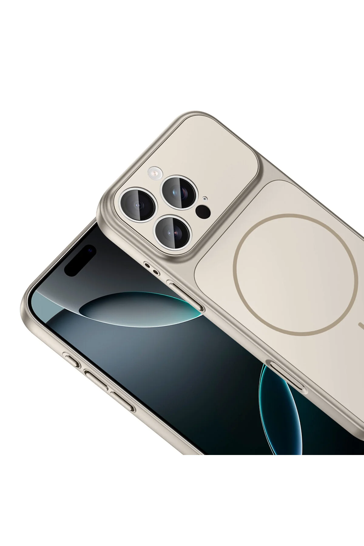 کاور و قاب سخت کامپیوتری با دوربین سازگار APPLE IPHONE 16 PRO پشتیبانی از شارژ MAGSAFE Nezih Case