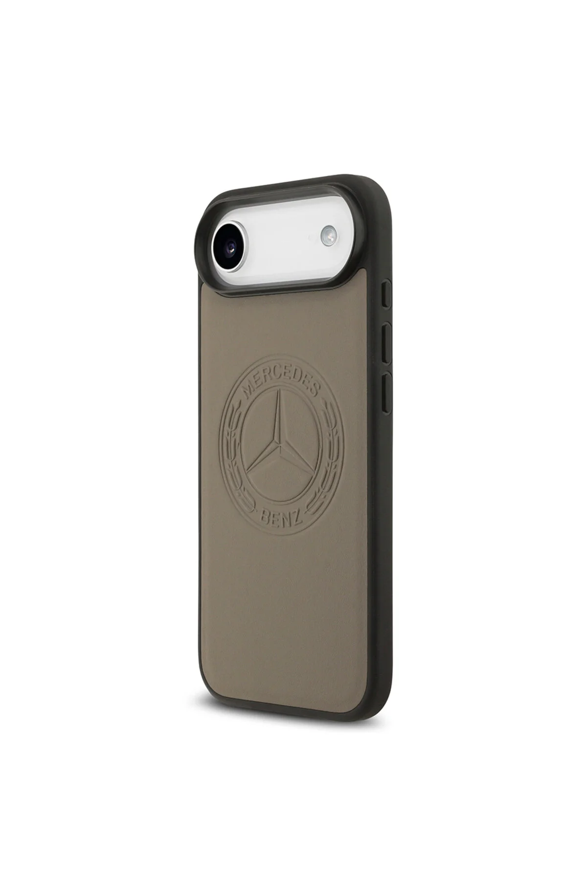کاور و قاب سازگار با IPHONE 17 AIR دارای مجوز M SAFE چرم اصل نوستالژیک طرح قهوه ای Mercedes Benz