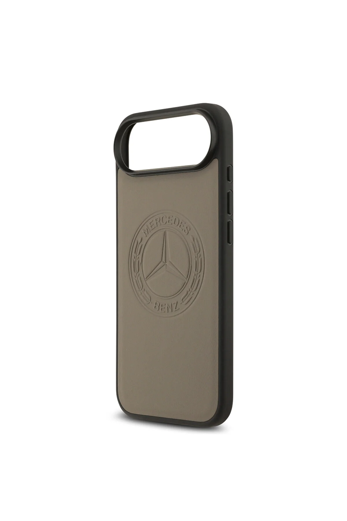 کاور و قاب سازگار با IPHONE 17 AIR دارای مجوز M SAFE چرم اصل نوستالژیک طرح قهوه ای Mercedes Benz
