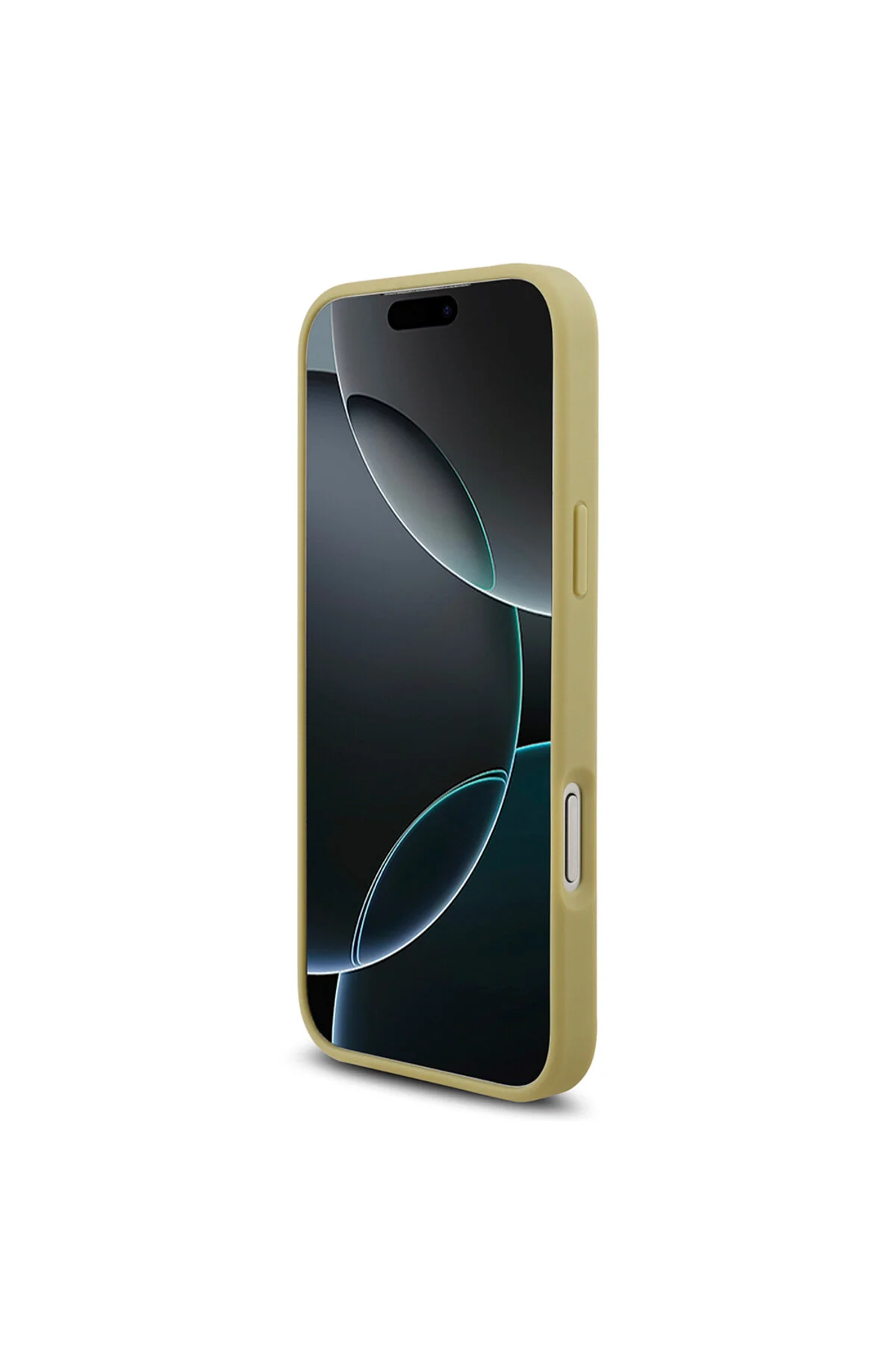 کاور و قاب سازگار با IPHONE 17 PRO MAX طلایی لوگوی سطح پشتی مثلثی لایسنس دار سنگی Guess