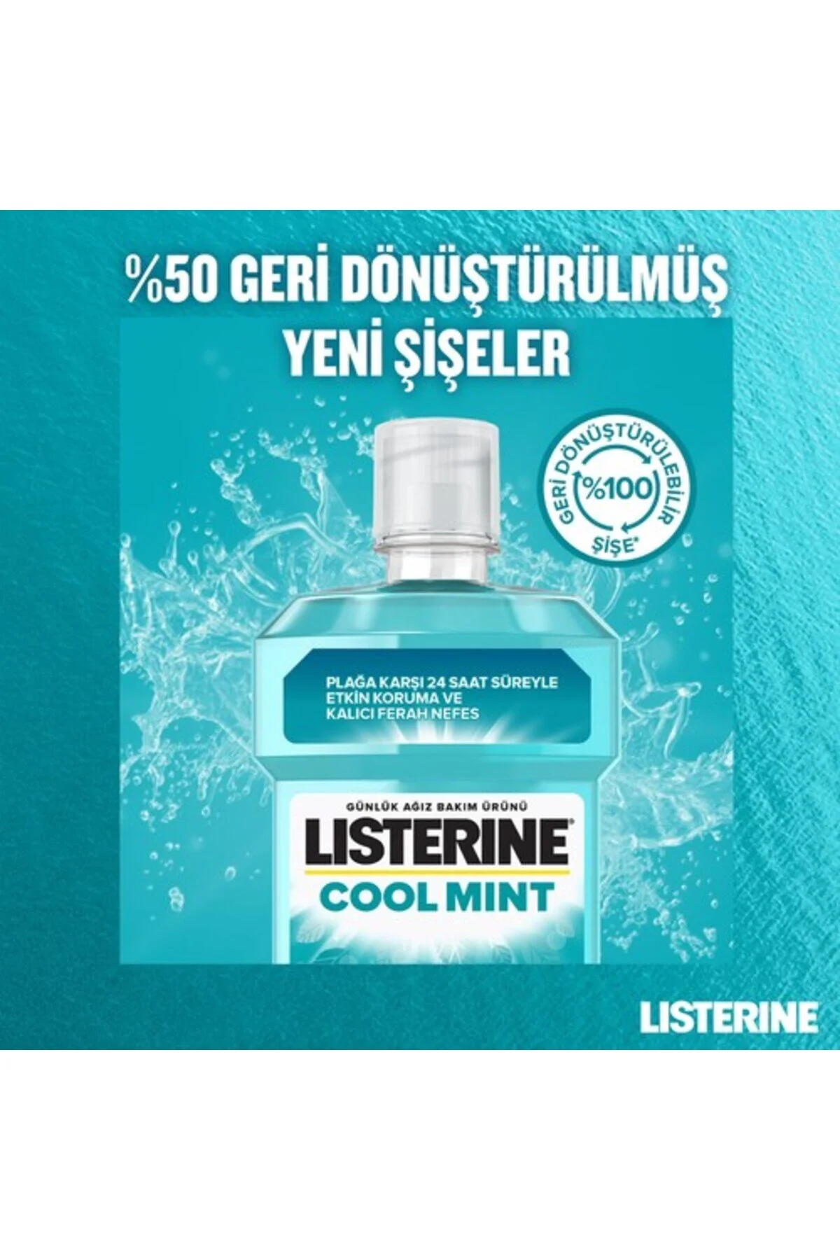 دهان شویه COOL MINT ORAL CARE WATER 95 میلی لیتر اورجینال Listerine