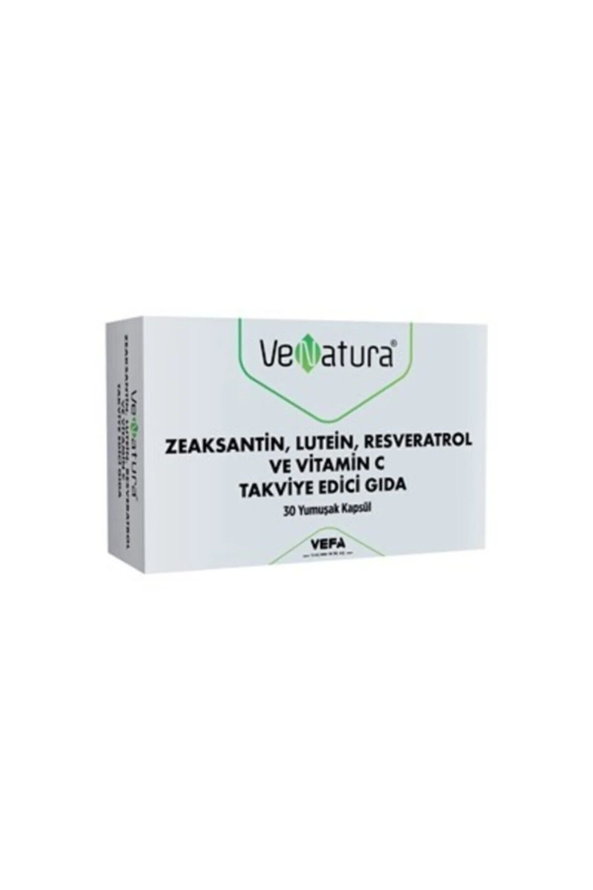 میان وعده سالم ZEAXANTIN LUTEIN RESVERATROL و VITAMIN C تقویت کننده مواد غذایی 30 کپسول نرم Venatura