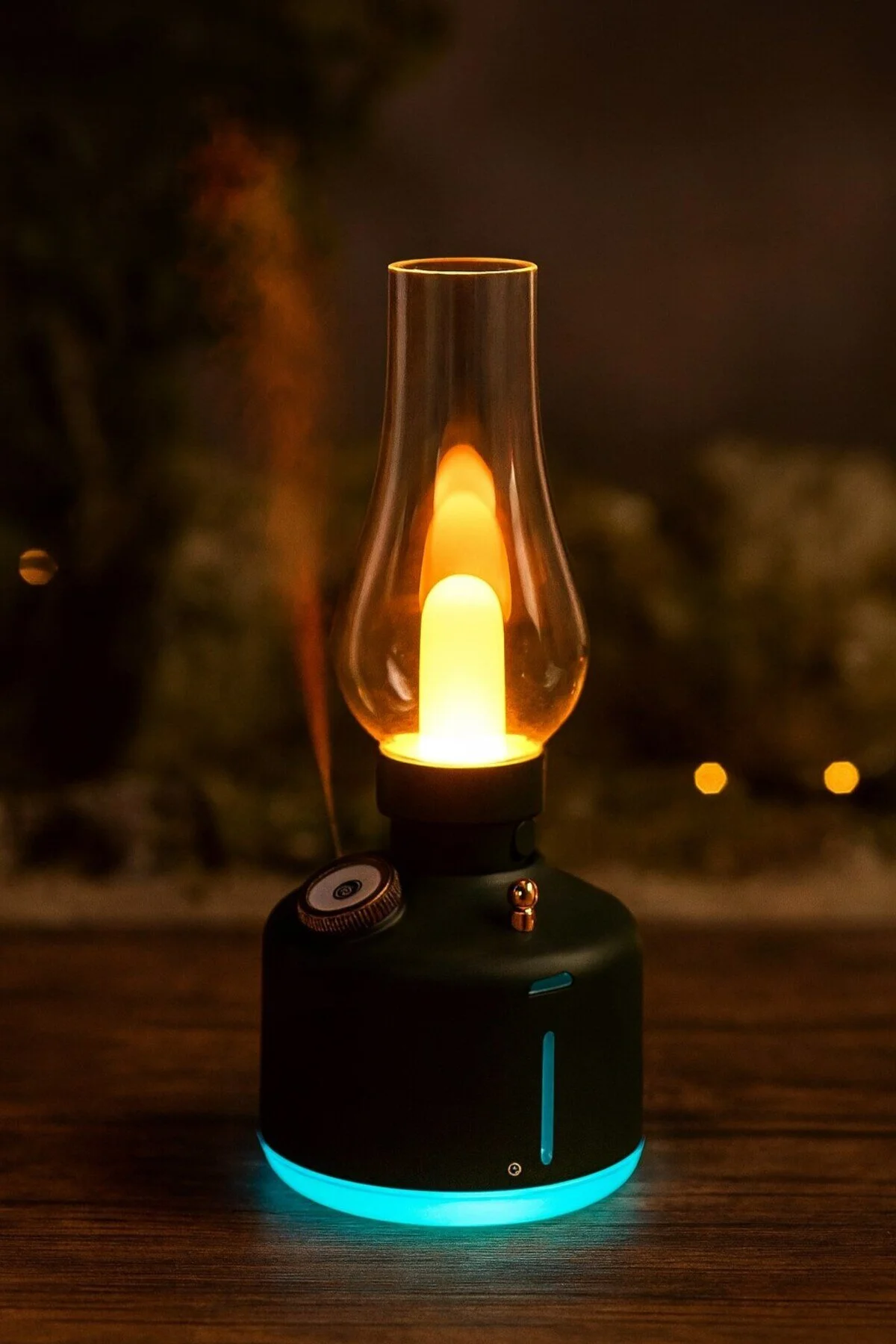 دستگاه بخور مرطوب کننده هوا التراسونیک قابل شارژ با نور RGB | بخار 280 میلی لیتری آروماتراپی و شب AteşTech