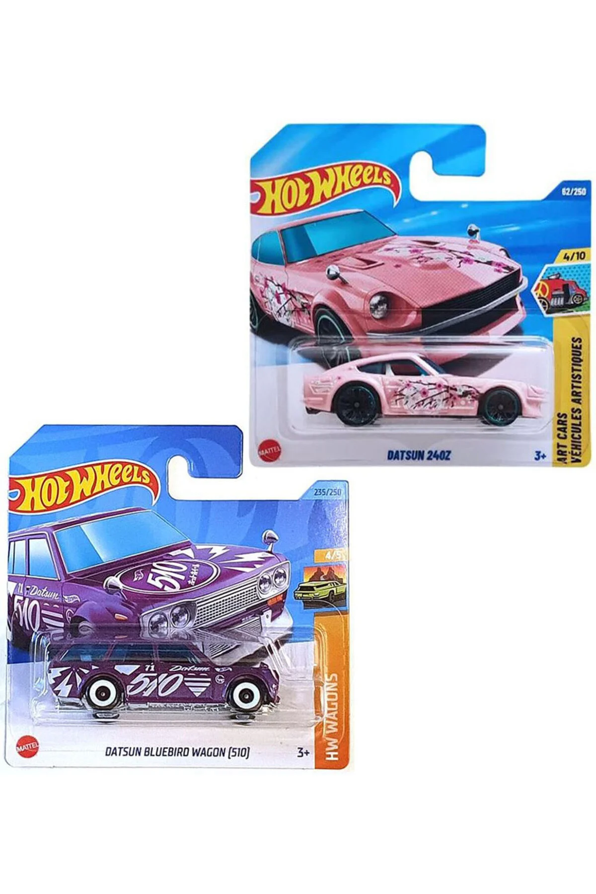 ماشین اسباب بازی 2 DATSUN 240Z PINK & BLUEBIRD WAGON 510 1 64 از ترکیه HOT WHEELS
