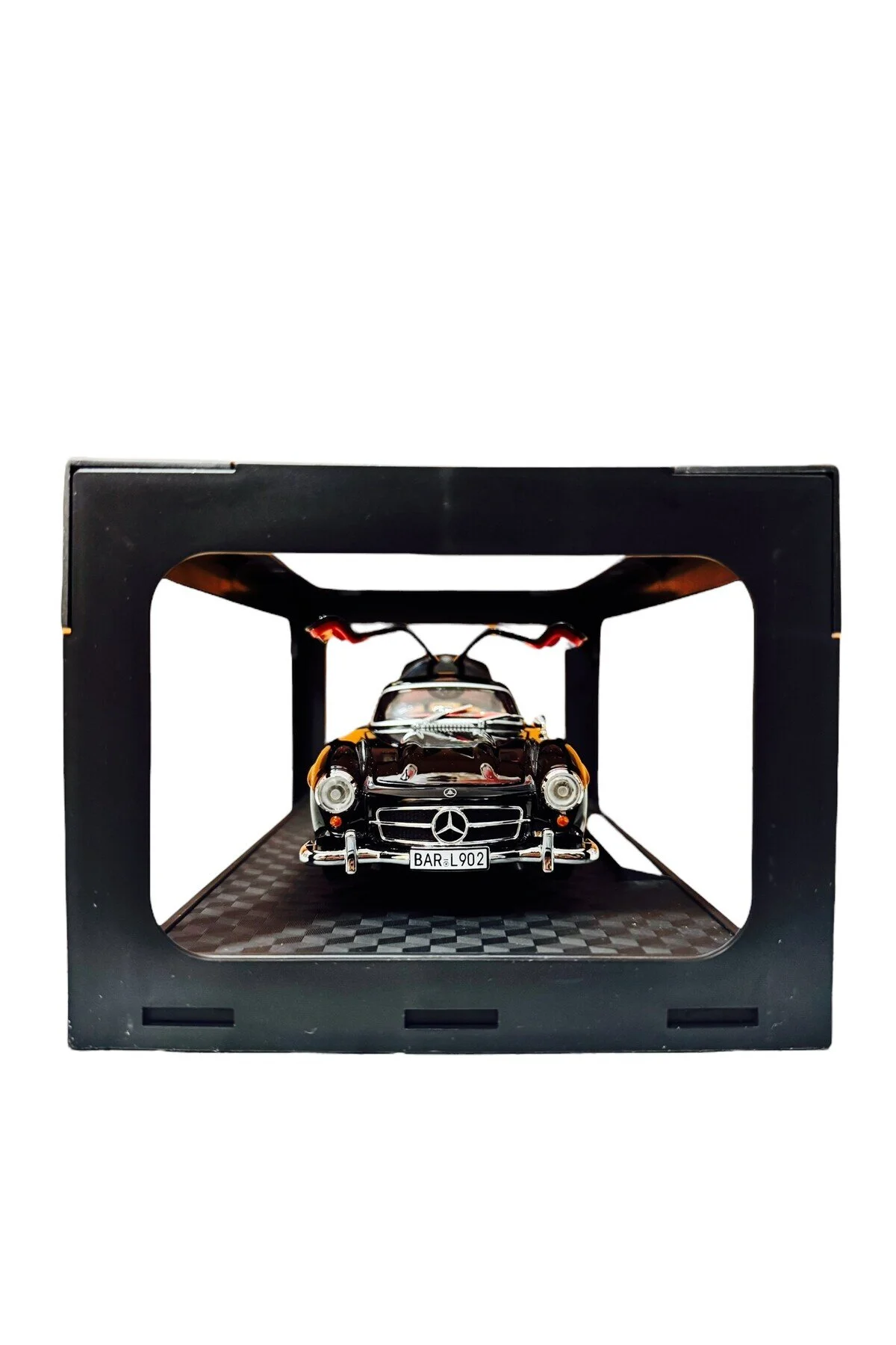 مدل خودرو 1:24 ماشین مجموعه فلزی مرسدس بنز 300 SL مشکی 21 سانتی متری CZ174B اورجینال Can Ali Toys