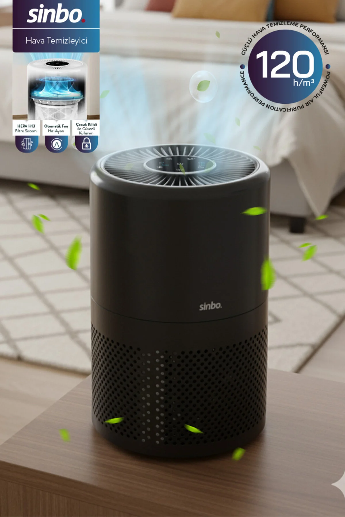 تصفیه کننده هوا SAP 5507 خاکستری اورجینال Sinbo
