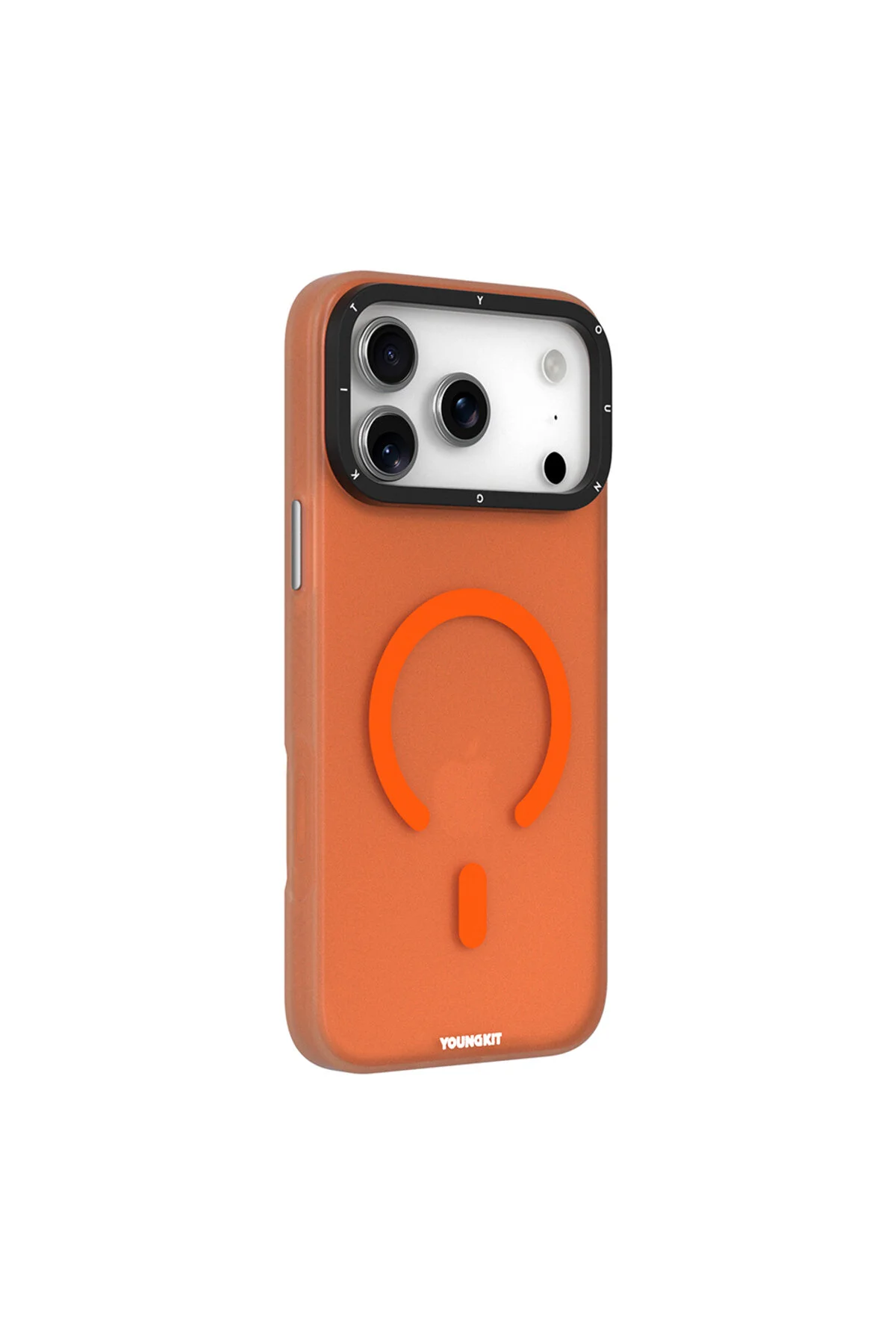 کاور و قاب محافظ سری شنی مخفی آیفون 17 پرو مکس سازگار با ویژگی شارژ نارنجی M SAFE Youngkit