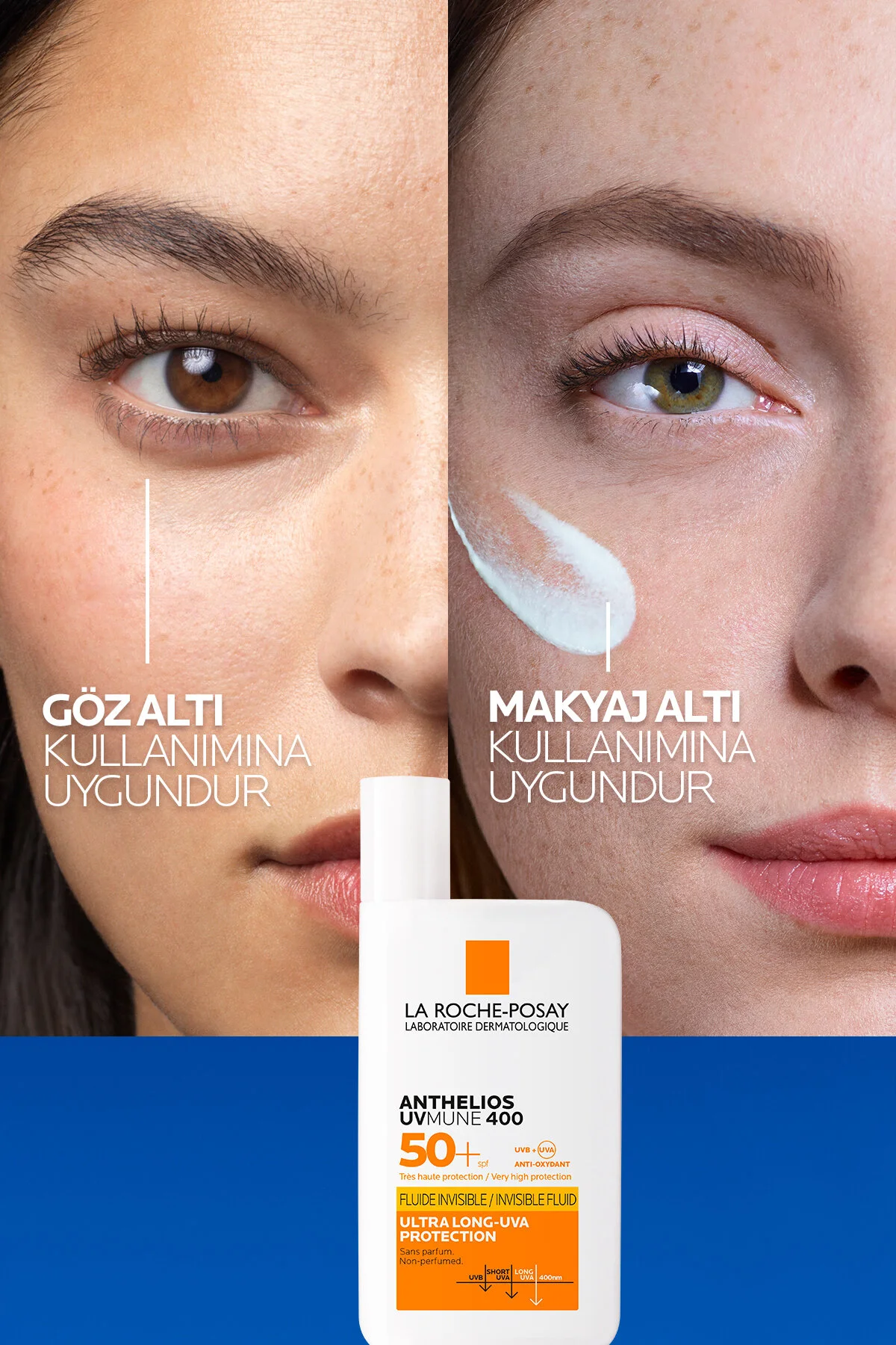 La Roche Posay ژل تمیزکننده صورتی برای پوست جوشی 50 میلیلیترX2 و کرم ضدآفتاب آنتلیوس 50 میلیلیتر
