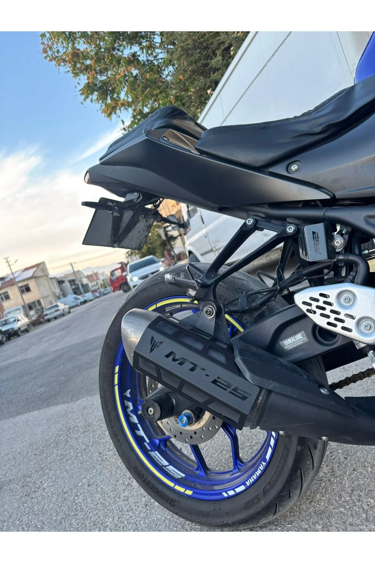 محافظ بدنه موتورسیکلت اگزوز YAMAHA MT 25 BLACK METAL ELİSA