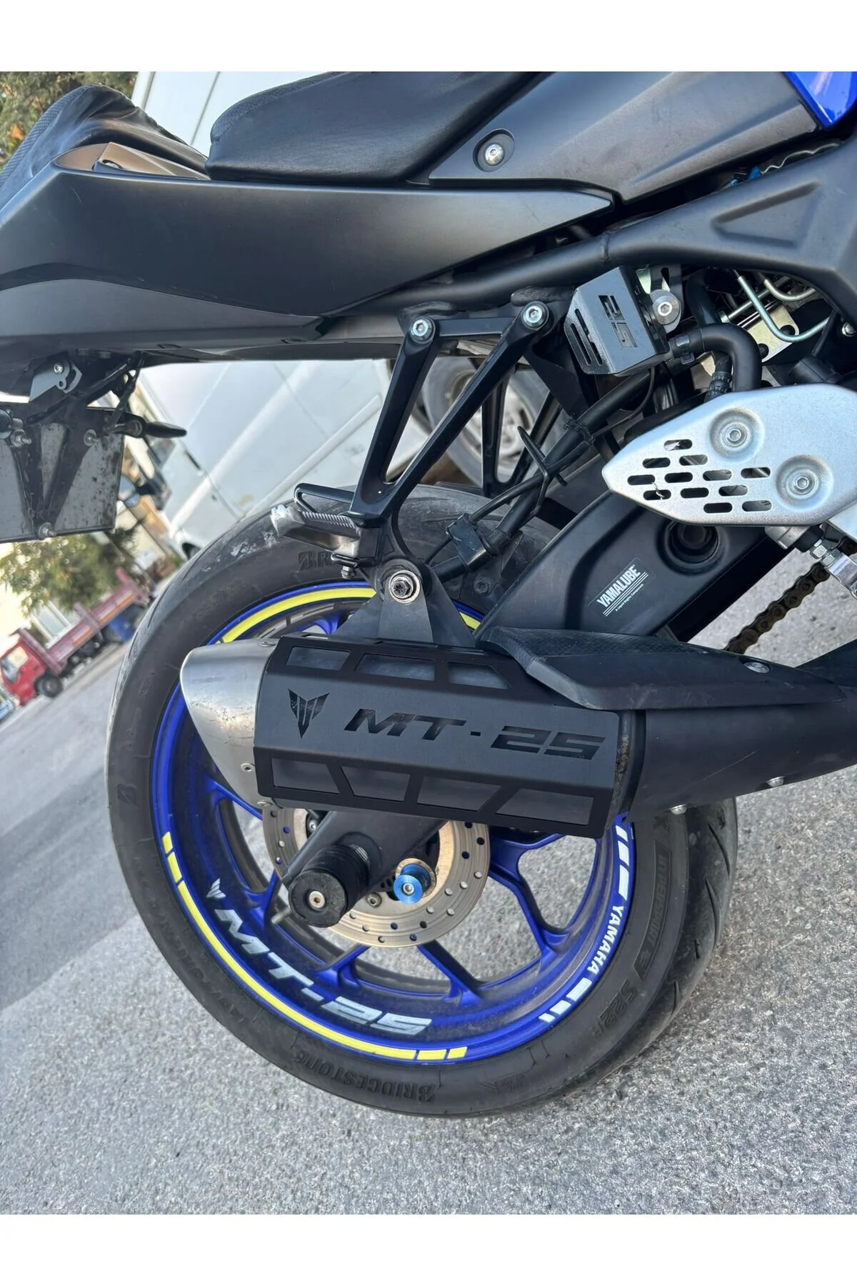 محافظ بدنه موتورسیکلت اگزوز YAMAHA MT 25 BLACK METAL ELİSA