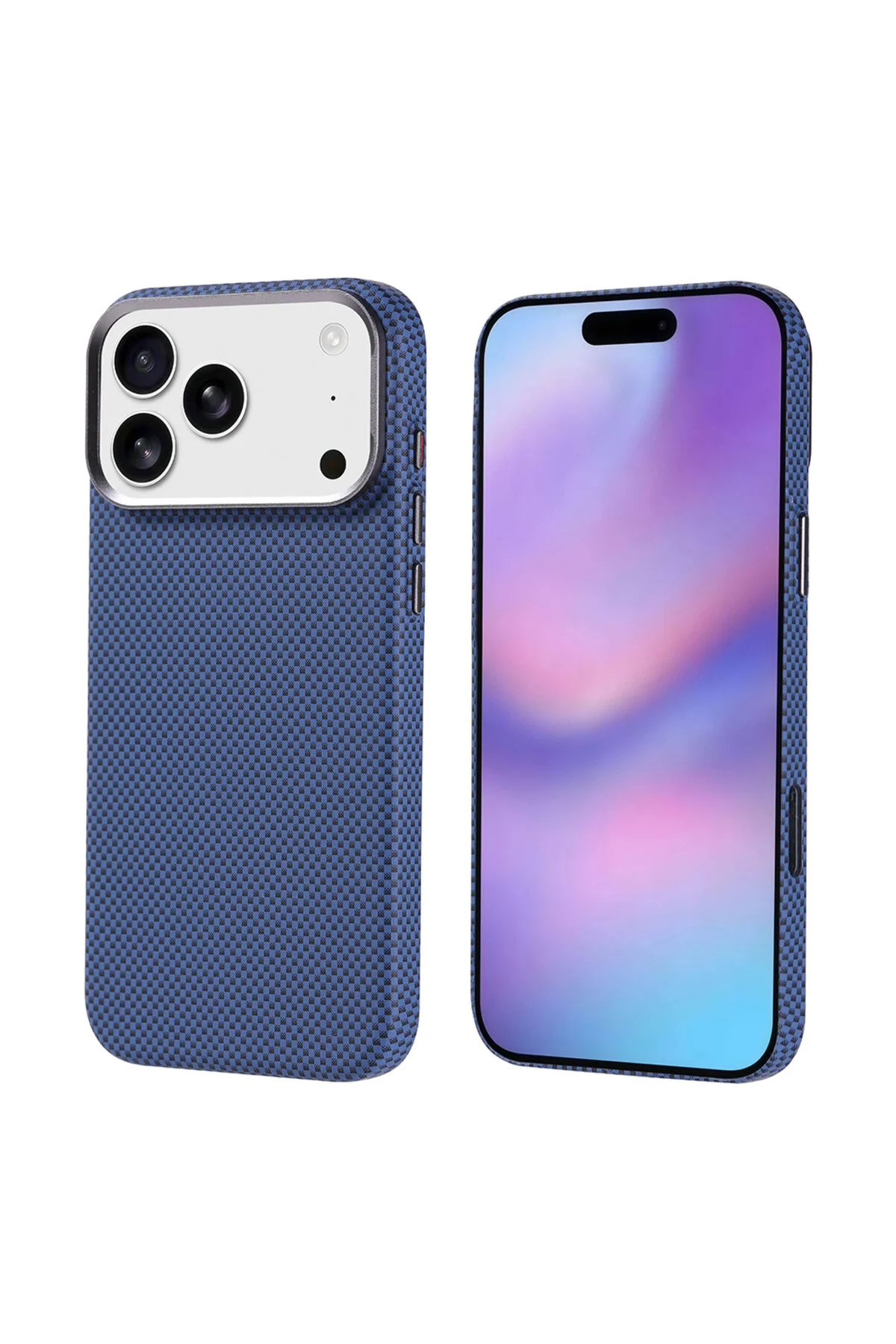 کاور و قاب IPHONE 17 PRO MAX CASE FIBER CARBON LOOK NEKST COVER با قابلیت شارژ M SAFE نارنجی Techaks