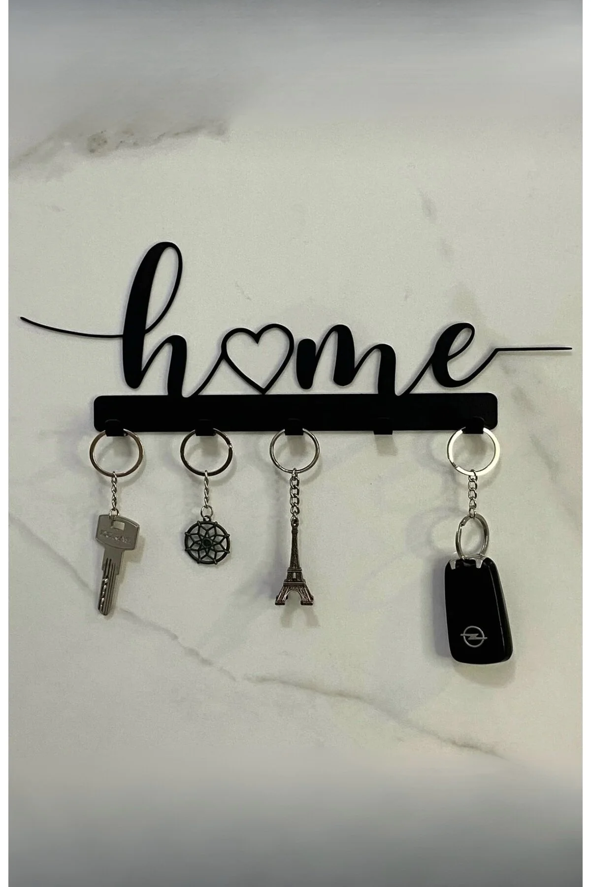 جلیقه کلید جاکلیدی شیک با جا کلیدی نوشتاری SONSUZLUK HOME 5 قلاب BellisiaHome