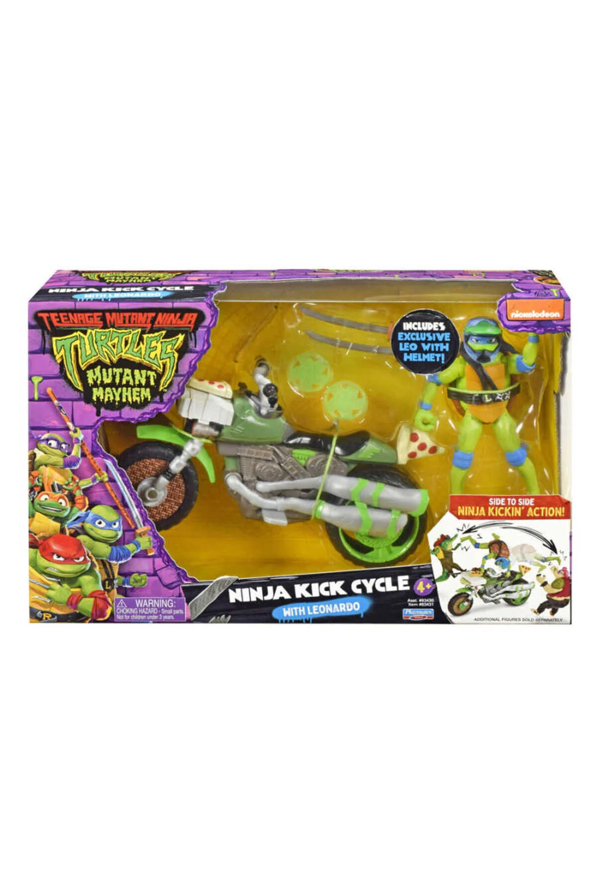 اسباب بازی های فیگور شخصیت وسایل نقلیه لاک پشت نینجا و ارقام لئوناردو چرخه لگد TMNT