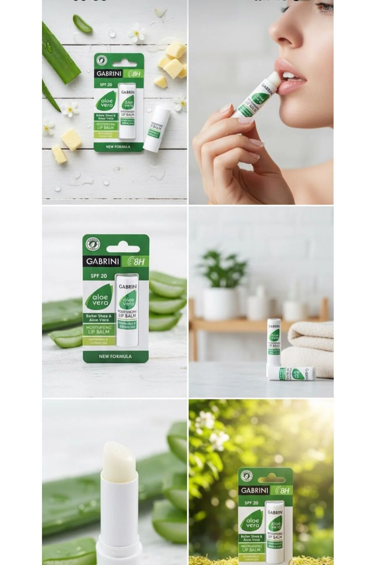 کرم لب و اسکراب مراقبت از آلوئه ورا 20SPF Gabrini