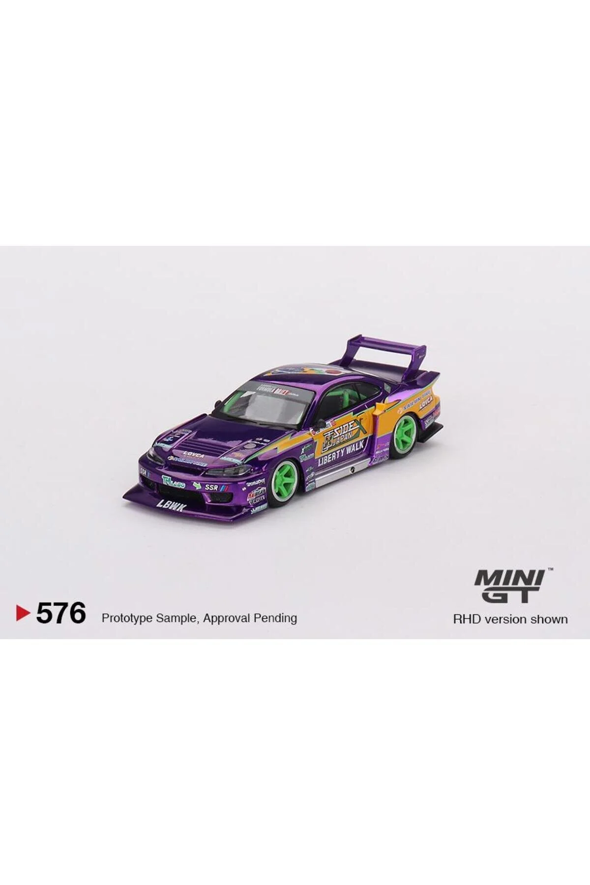 ماشین اسباب بازی 1 64 NISSAN S15 SILVIA LB SUPER SILHOUETTE 555 2022 فرمول رانش ژاپن mini gt