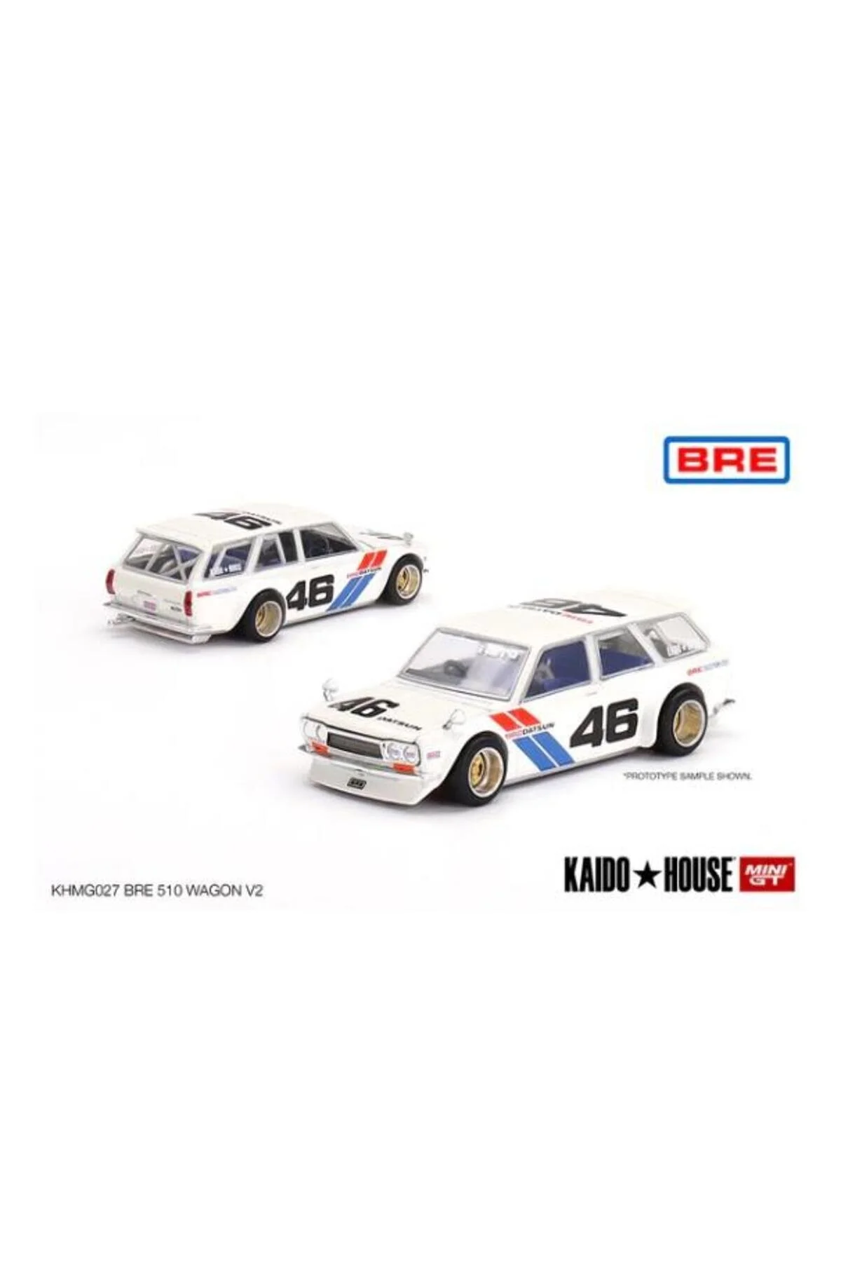 مدل خودرو KAIDO HOUSE GT DATSUN 510 WAGON BRE نسخه 2 سفید LIMITED EDITION 027 اورجینال mini gt