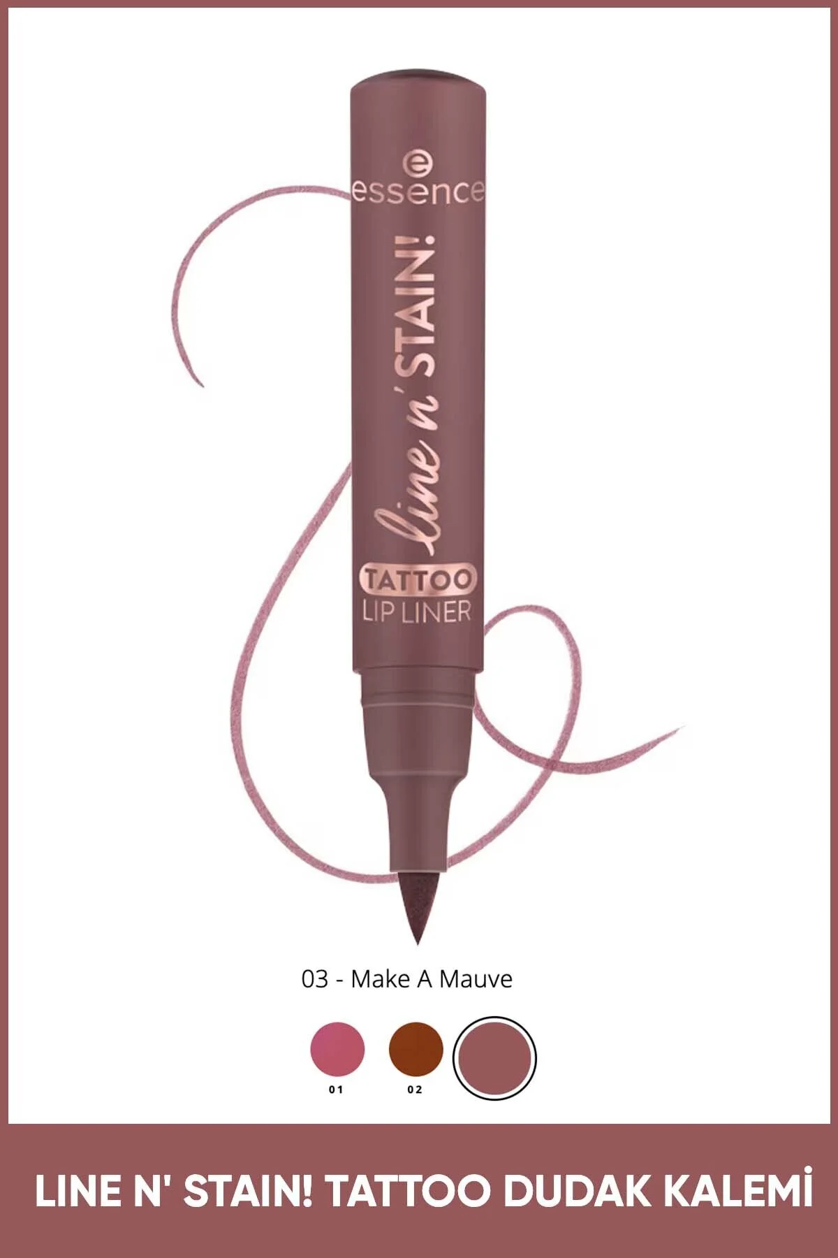 خط لب آرایشی مشکی مدل N' STAIN! شماره 03 اسنس Essence
