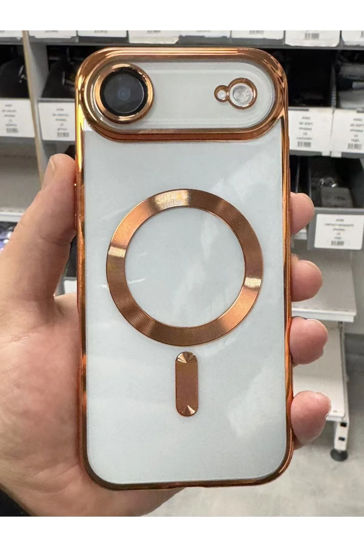 کاور و قاب محافظ لنز دوربین IPHONE 17 AIR CASE شارژ MAGSAFE نرم رنگی شفاف Fibaks