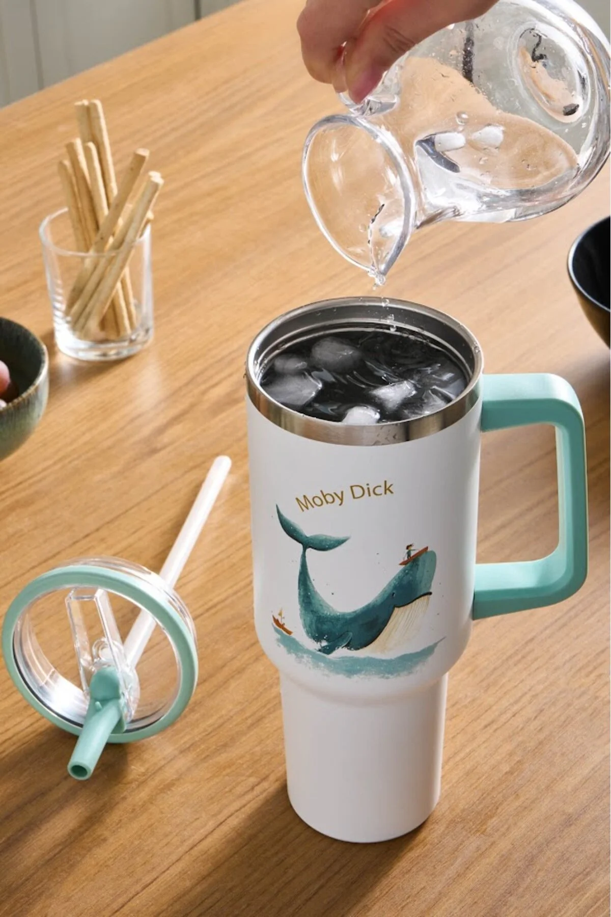 فلاسک STAR HERO MOBY STEEL THERMOS GREEN 1150 ML ضد نشتی اورجینال Karaca