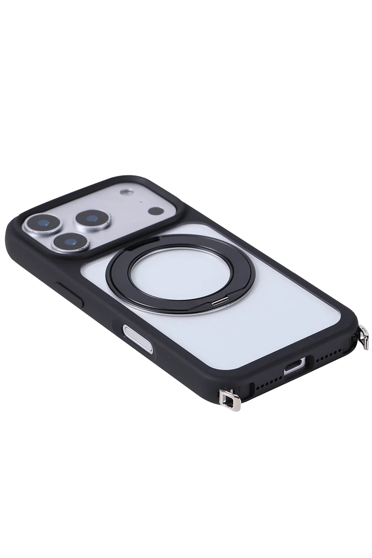 کاور و قاب IPHONE 17 PRO CASE M SAFE شارژ با پوشش سیلیکونی PIZA پایه آبی دریایی Netzy