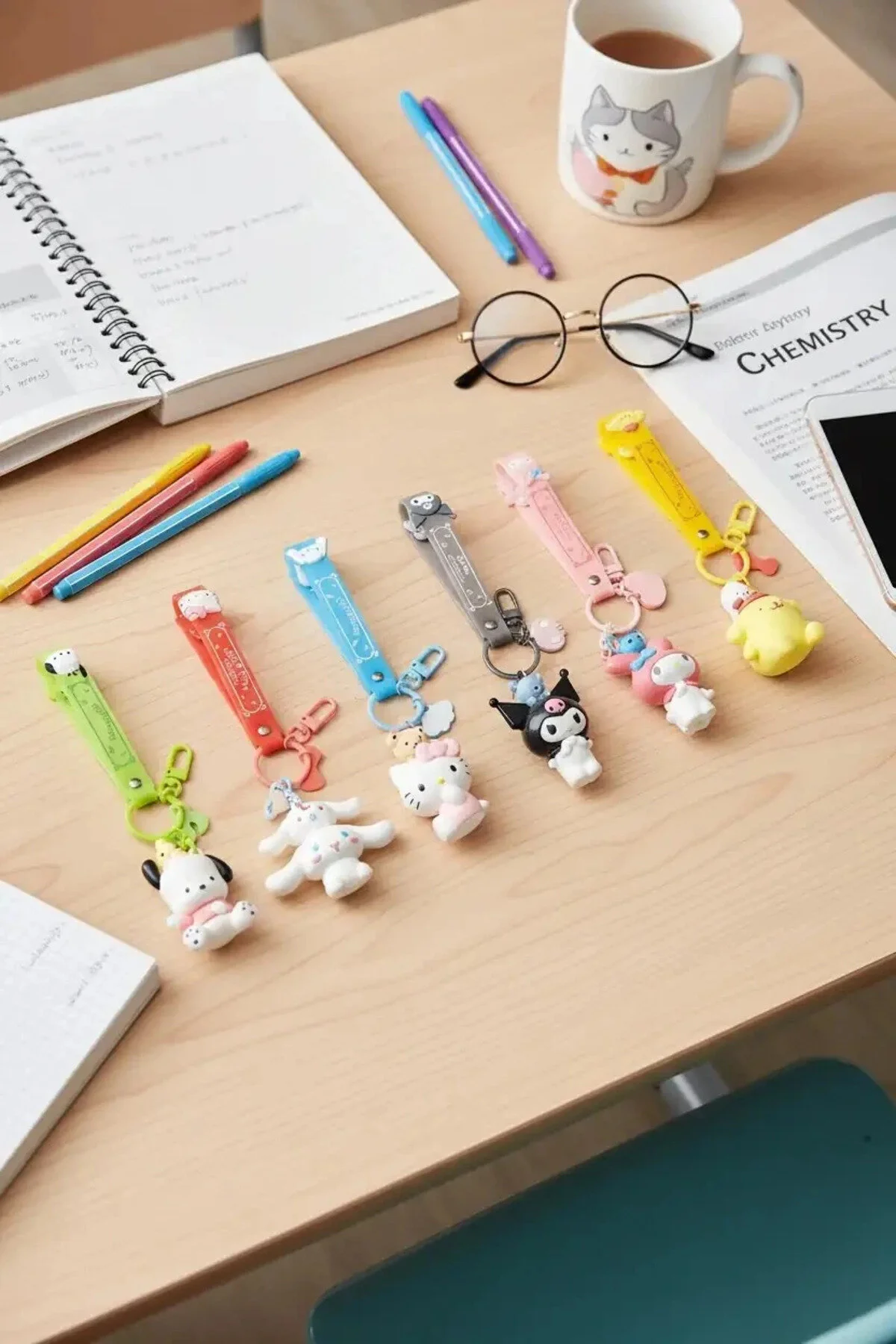 جلیقه کلید CHARACTERS LICENSE KEYCHAIN KUROMI CINNAMOROLL HELLO KITTY MY MELODY SANRIO