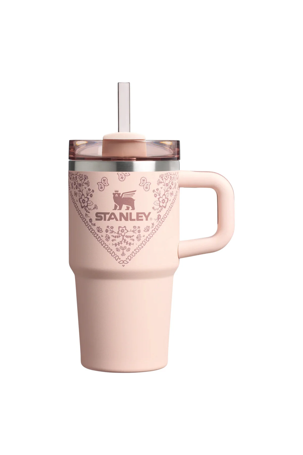 فلاسک QUENCHER® H2.0 FLOWSTATE™ TUMBLER 20 OZ | مجموعه رز مسا قمقمه 590 میلی لیتری با نی اورجینال Stanley