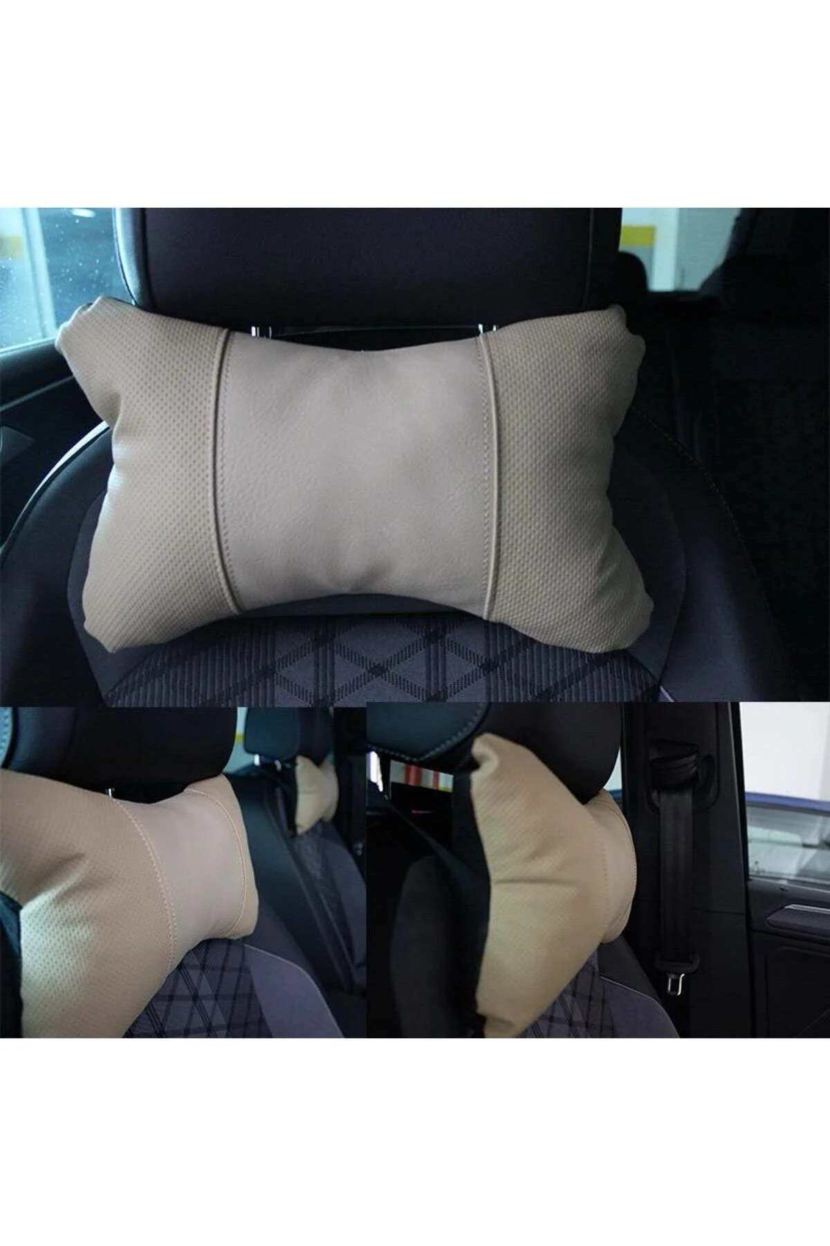 سرتکیه صندلی CHERY TIGGO 8 PRO MAX EXCEPTIONAL CAR NECK PILLOW 2 PIECES BEIGE SCR Genel Markalar