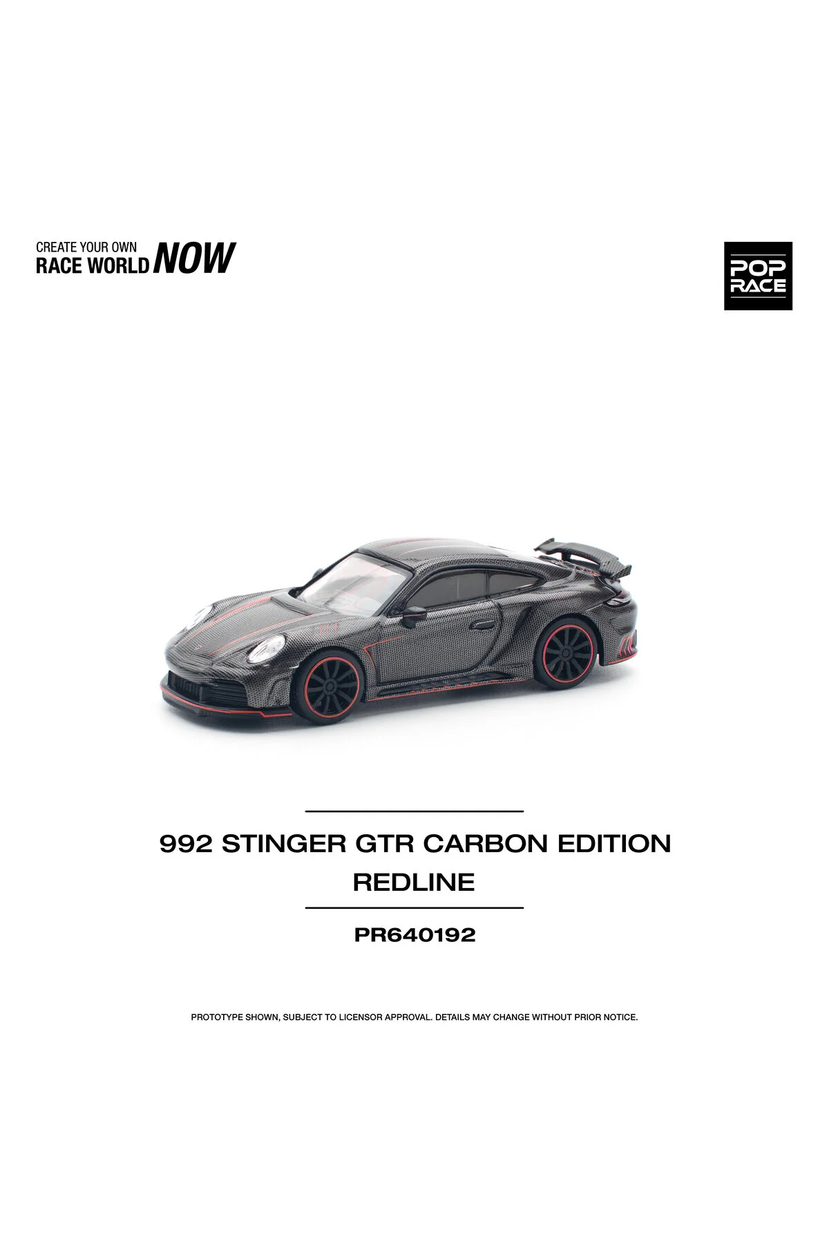 ماشین اسباب بازی :64 992 STINGER GTR CARBON EDITION REDLINE – PATTERNED DIECAST MODEL CAR pop race 1
