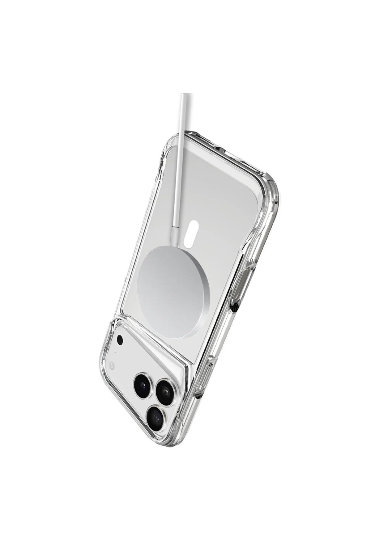 کاور و قاب محافظ آیفون 17 پرو T MAX M SAFE با ویژگی شارژ شفاف Zore