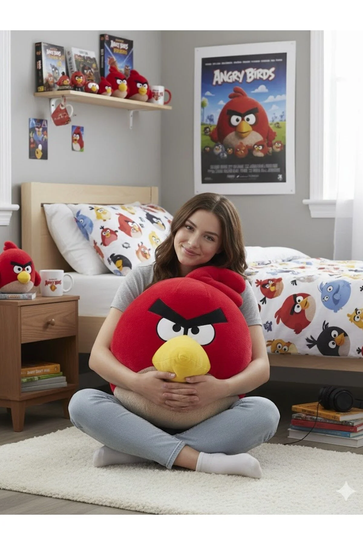 اسباب بازی های پشمی جامبو پلاس 40 سانتی متری Angry Birds