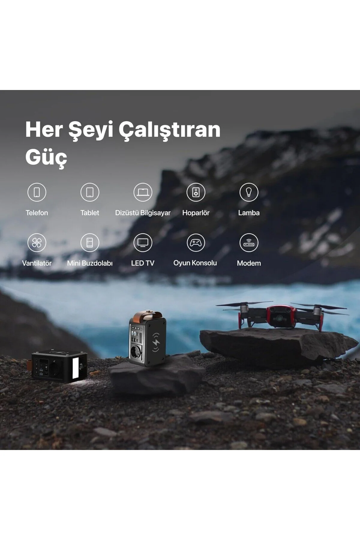 پاوربانک میز شارژ سریع شارژر بی سیم نیروگاه قابل حمل با پنل خورشیدی اورجینال AyrStore
