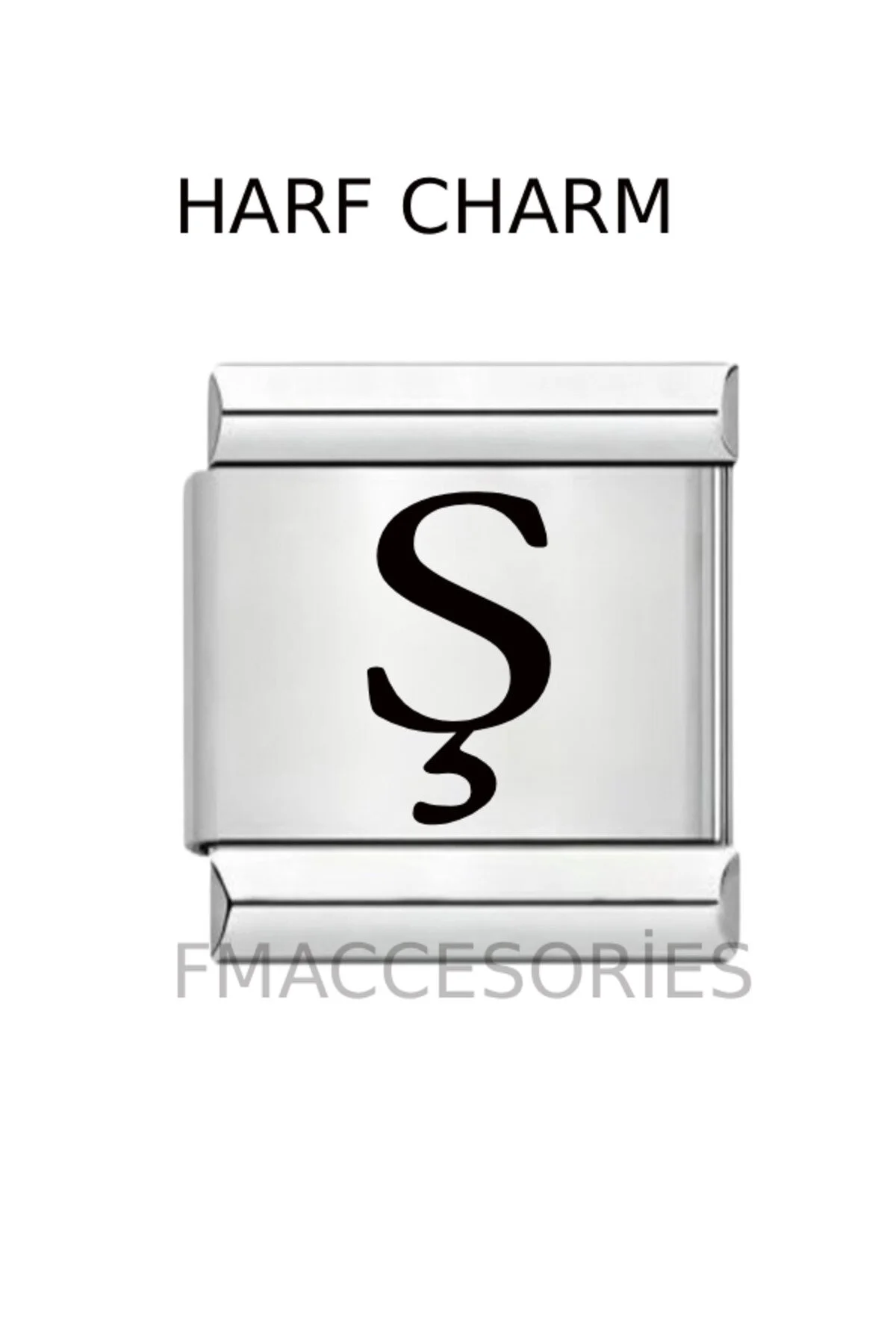 چارم CHARM فولاد ایتالیایی NOMI STEEL LETTER نام تاریخ نامه اولیه نوشته شده است 9 میلی متر FMACCESORIES Feride