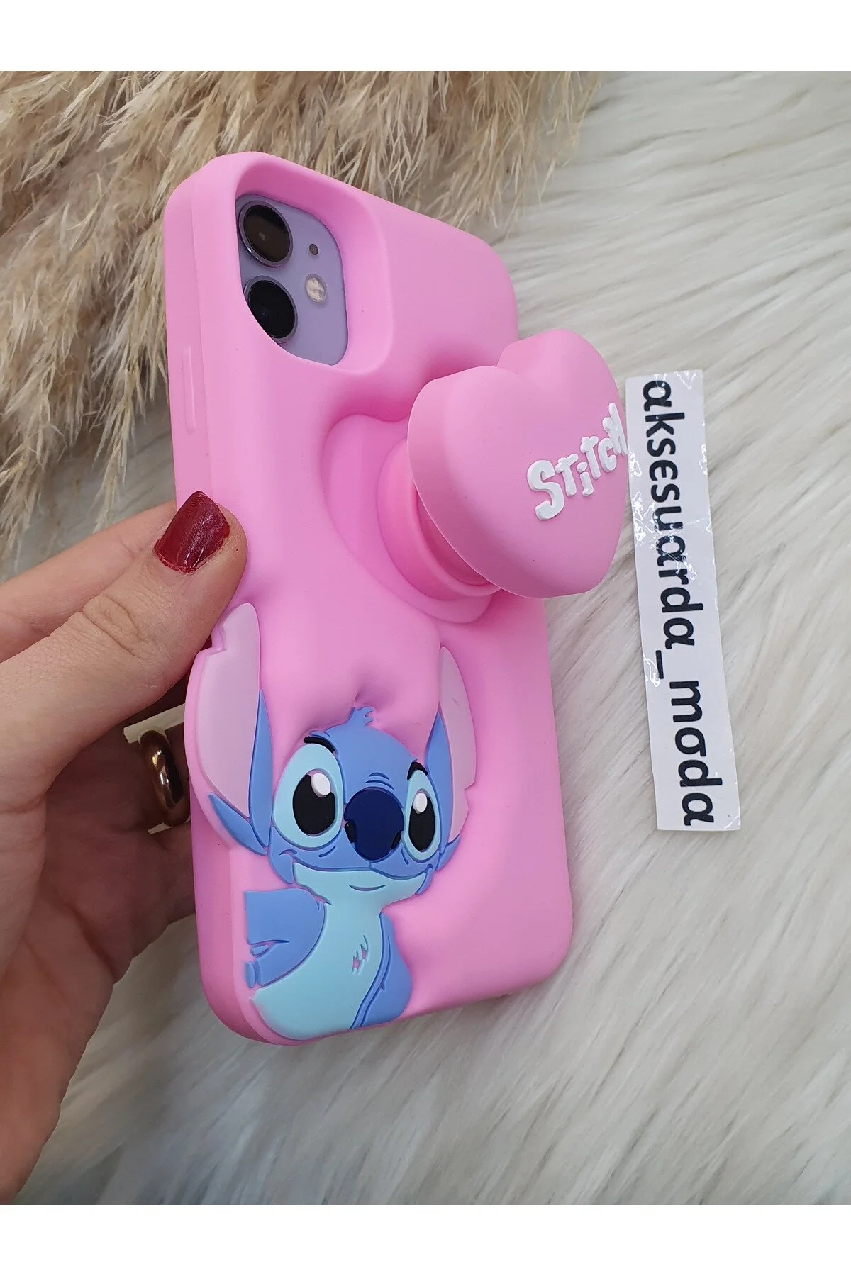 کاور و قاب روکش کیف لوکس سیلیکونی DISNEY LILO STITCH DOUGH برای آیفون 11 سازگار با سوکت POP ZB Aksesuarda Moda
