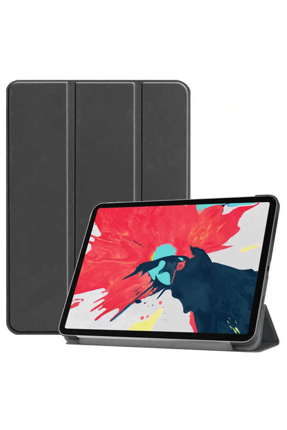 کاور تبلت قاب محافظ هوشمند IPAD AIR 11 1 با پایه مشکی Genel Markalar
