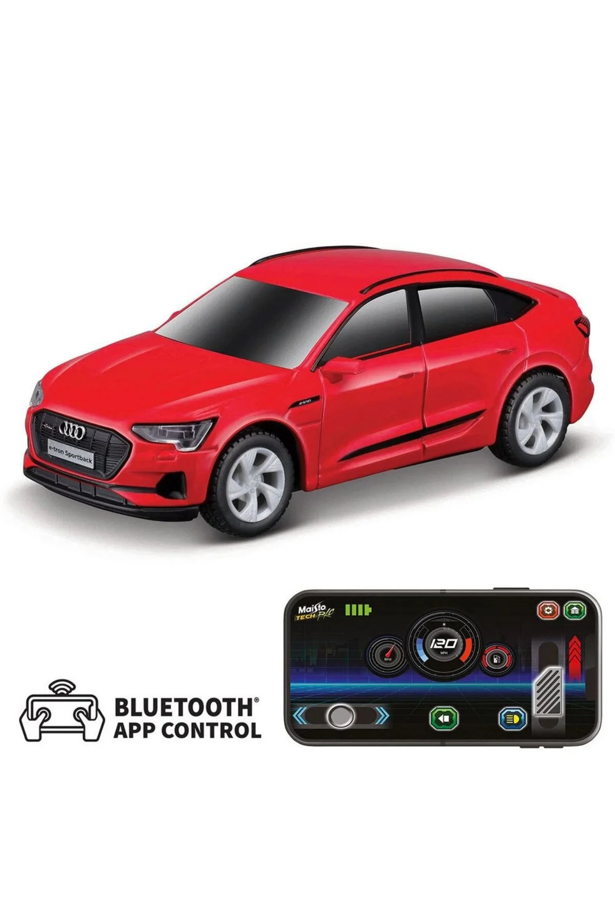 اسباب بازی های کنترل از راه دور 1:41 برنامه شده ماشین فلزی AUDI E TRON SPORT Maisto